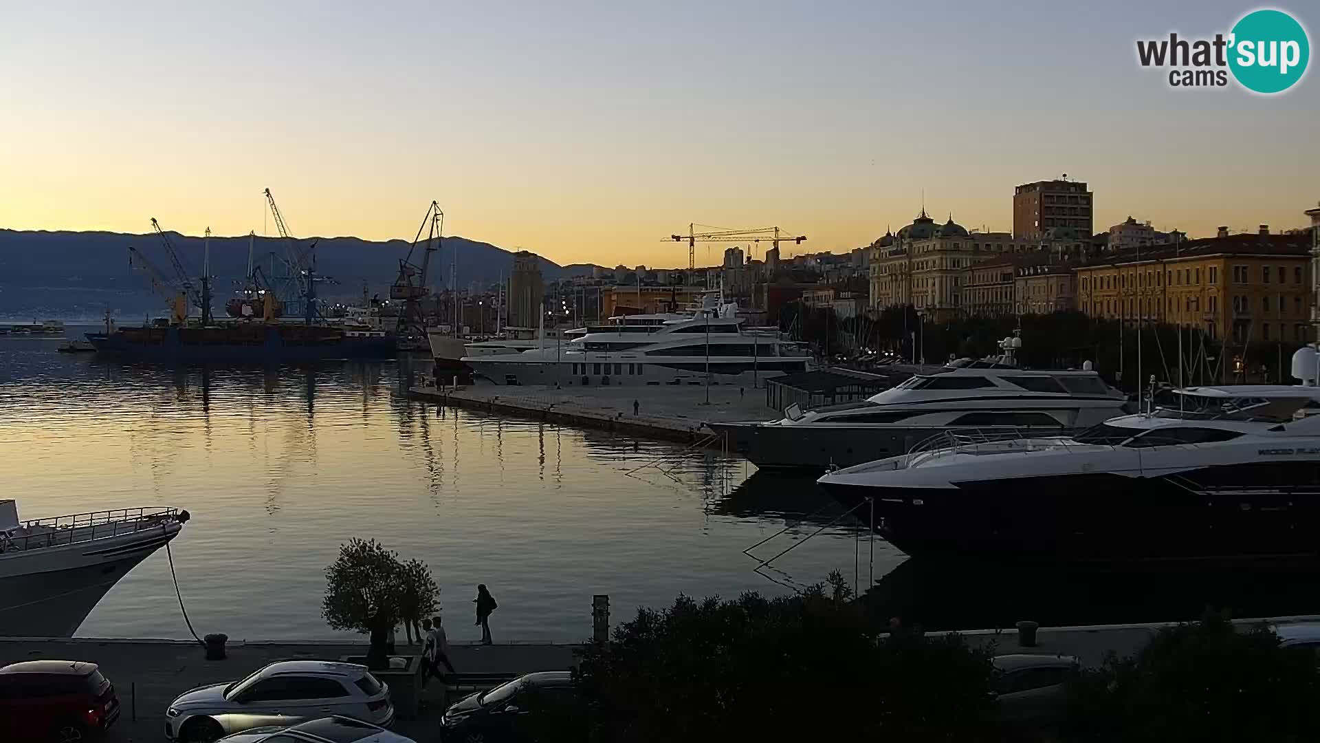 The Riva and Marina in Rijeka  – Live Webcam Croatia