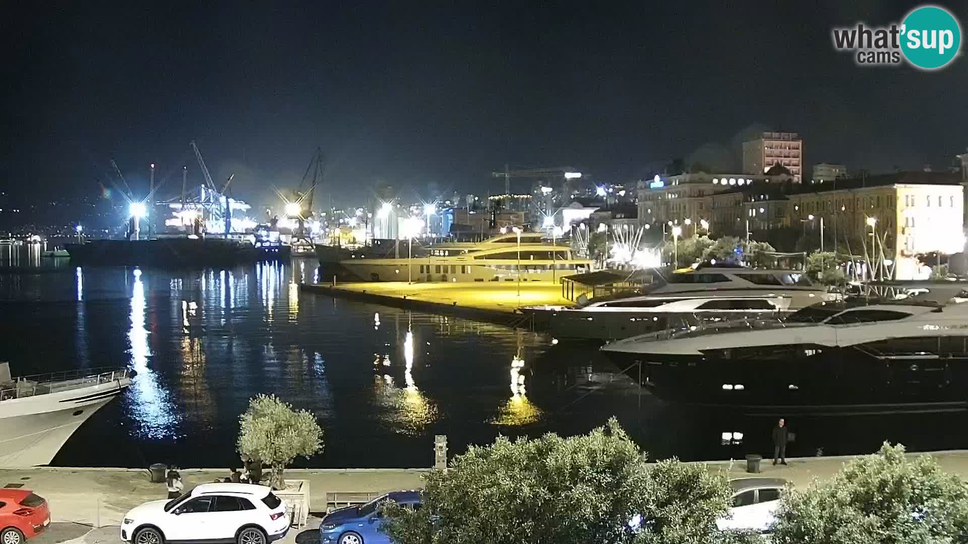 Die Riva und Marina in Rijeka – Live Webcam Kroatien