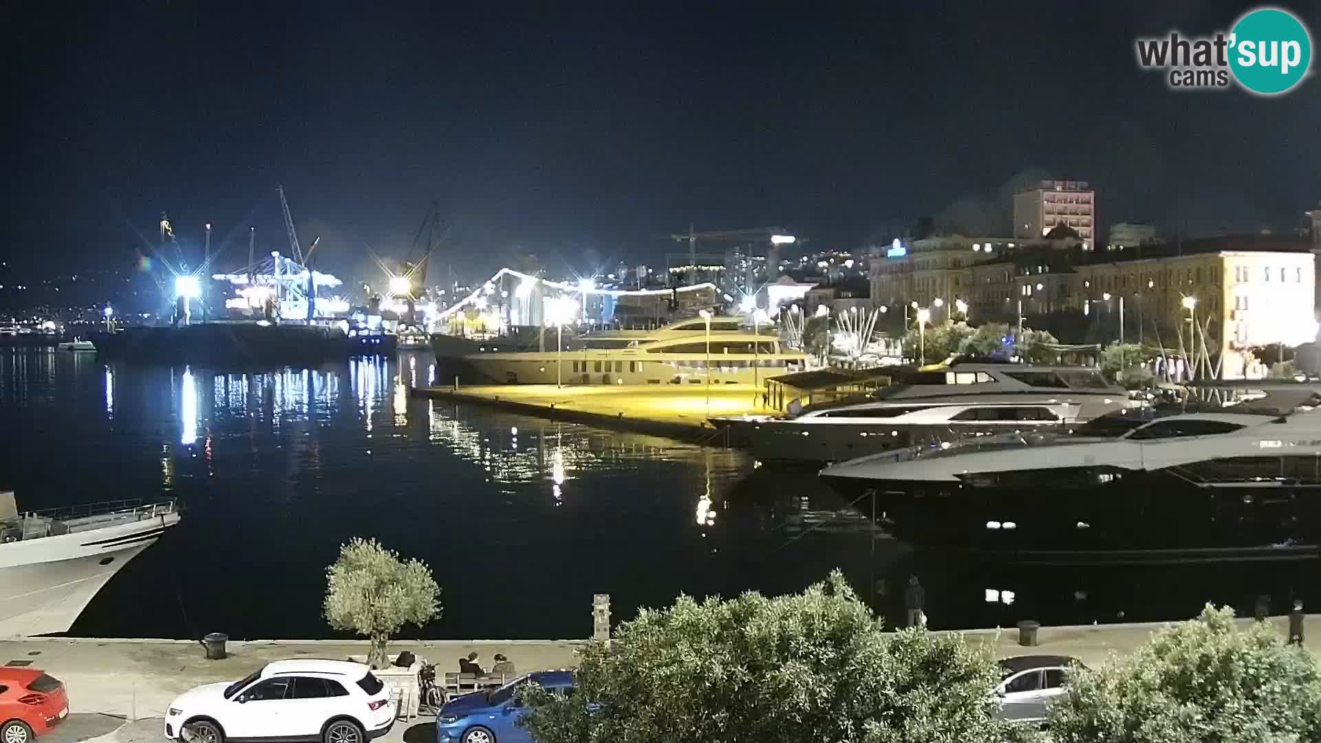 La Riva et Marina à Rijeka – Live Webcam Croatie