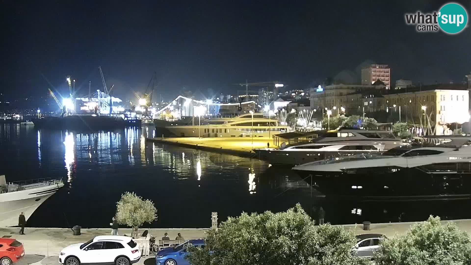 The Riva and Marina in Rijeka  – Live Webcam Croatia