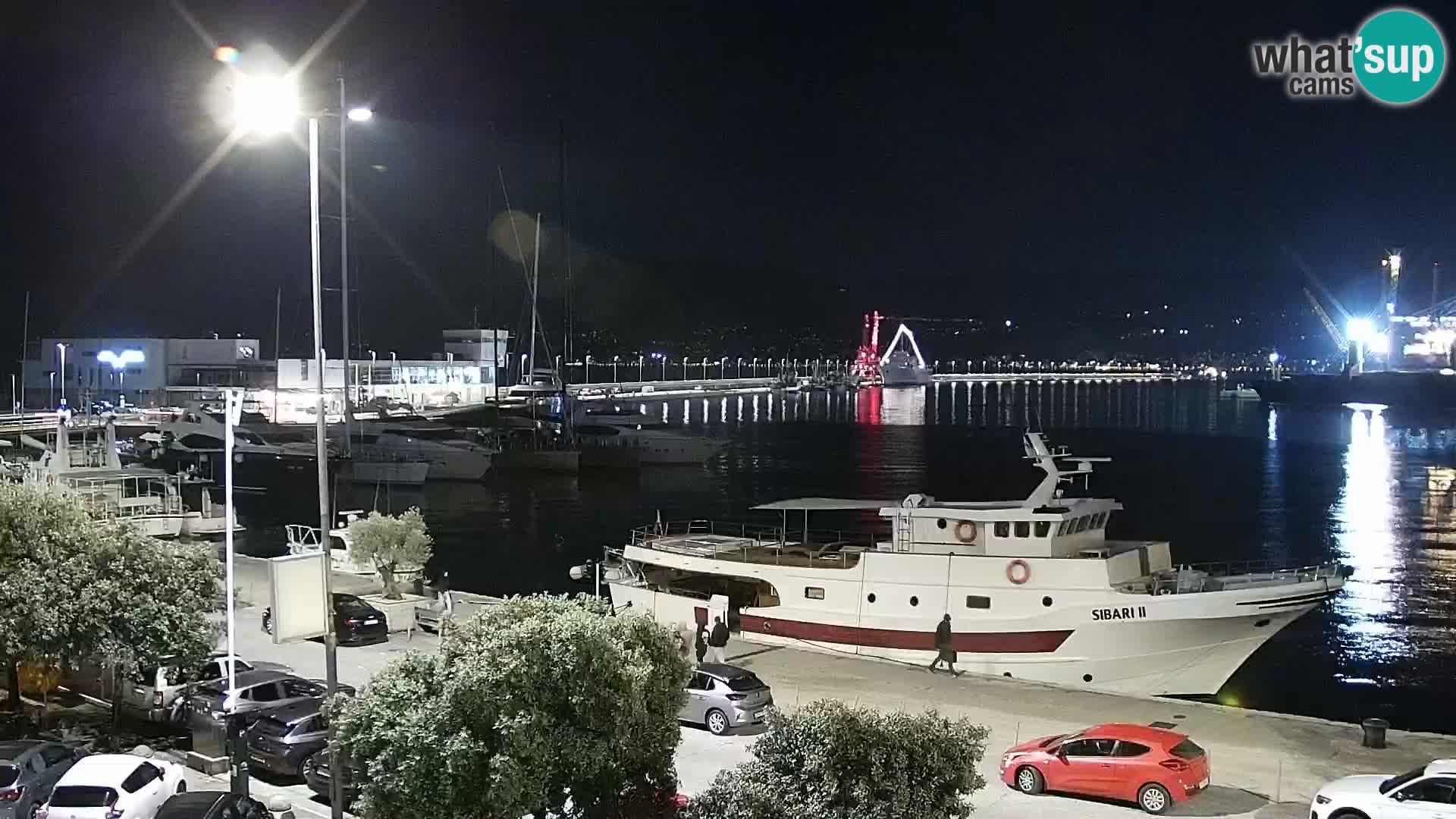 The Riva and Marina in Rijeka  – Live Webcam Croatia
