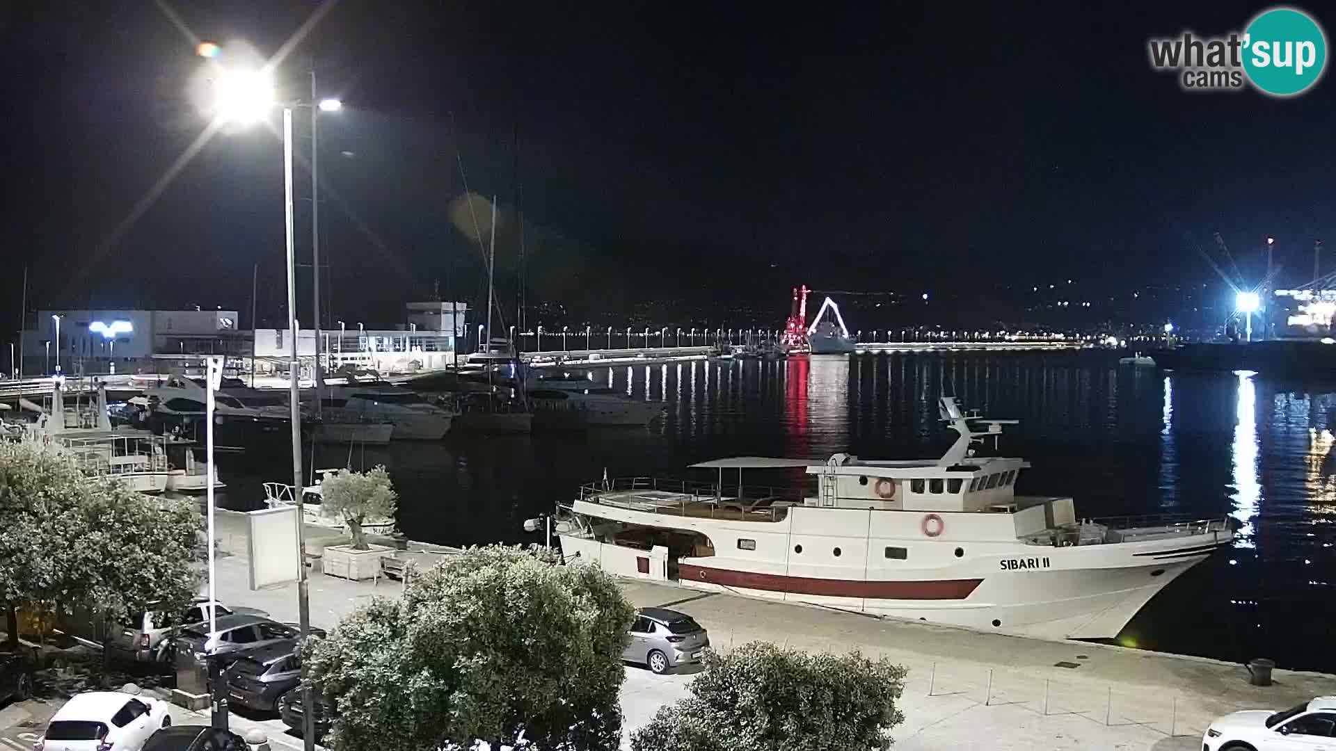La Riva y Marina en Rijeka – Webcam en vivo Croacia