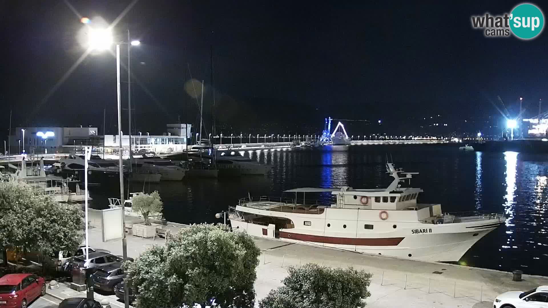 The Riva and Marina in Rijeka  – Live Webcam Croatia