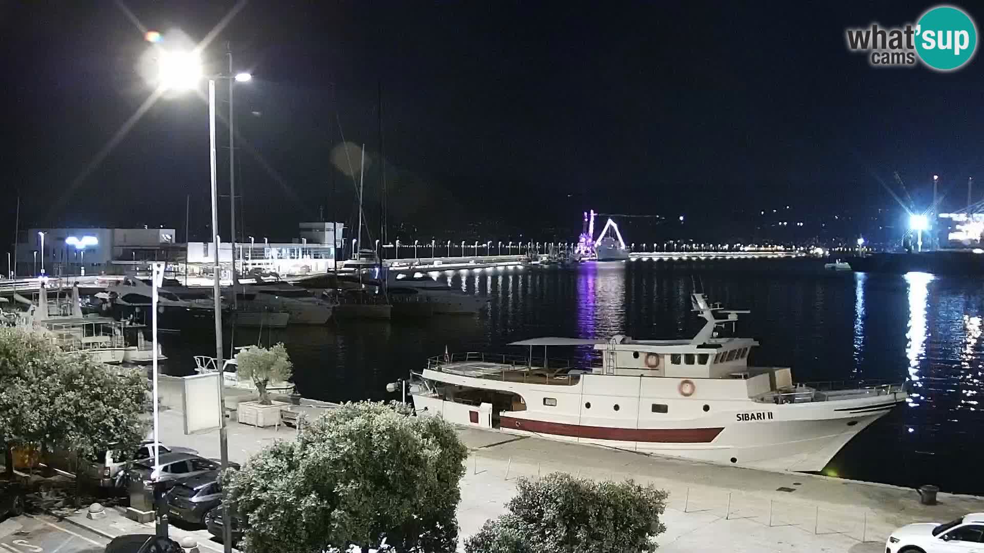 The Riva and Marina in Rijeka  – Live Webcam Croatia