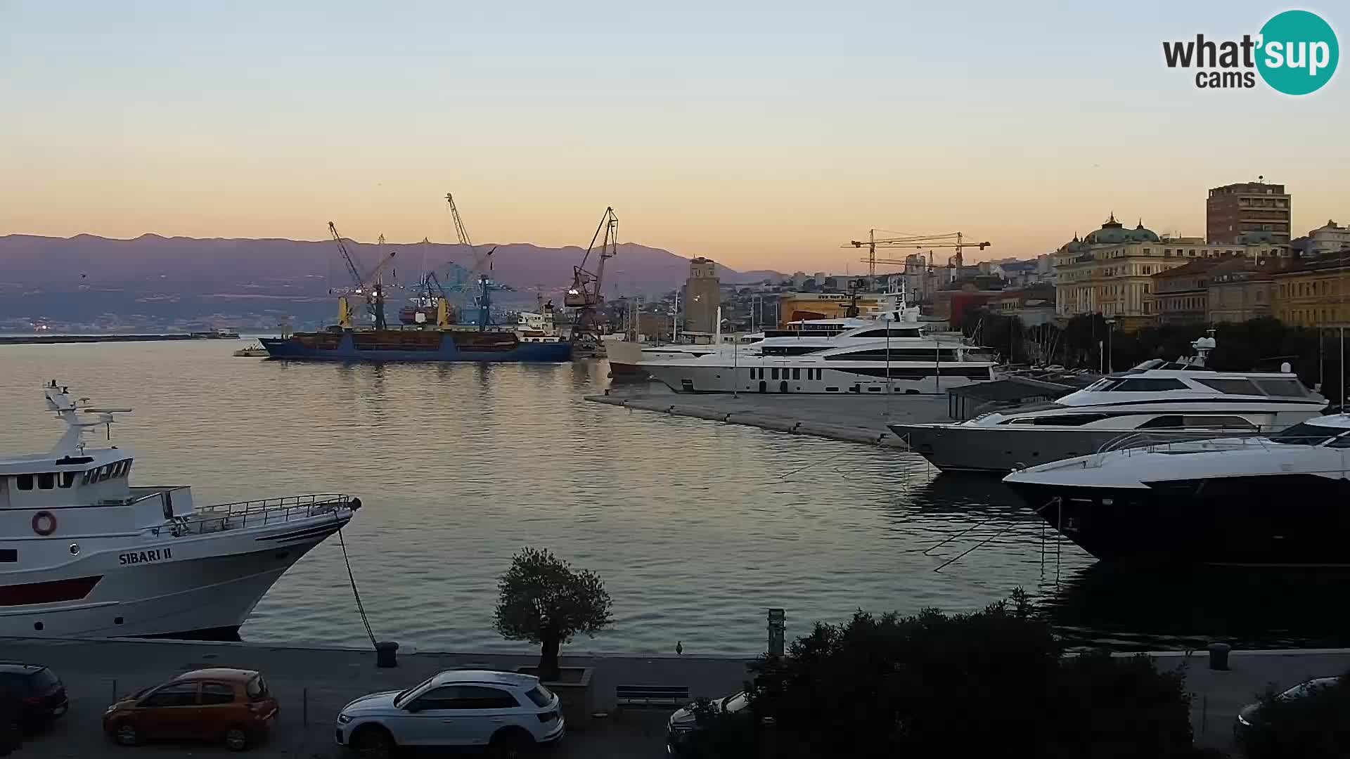 La Riva et Marina à Rijeka – Live Webcam Croatie