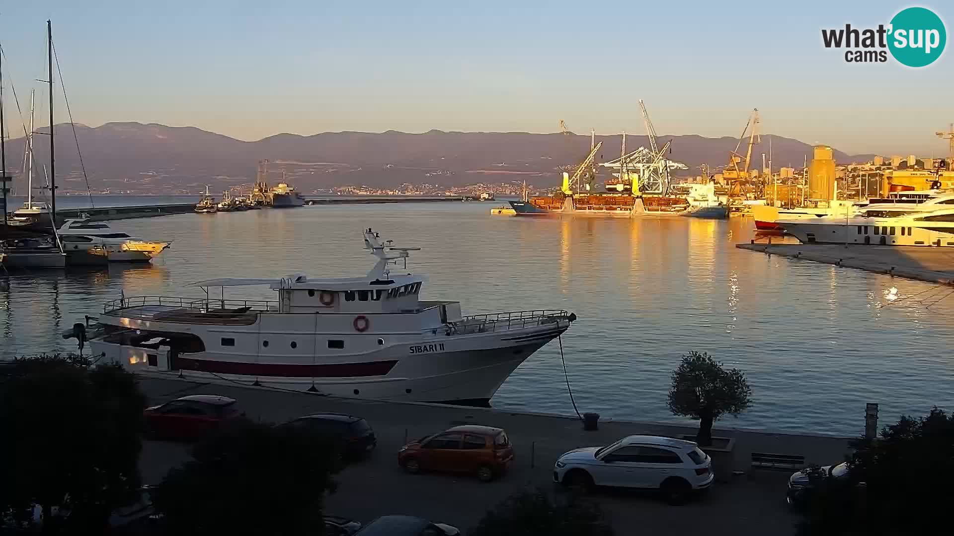 The Riva and Marina in Rijeka  – Live Webcam Croatia