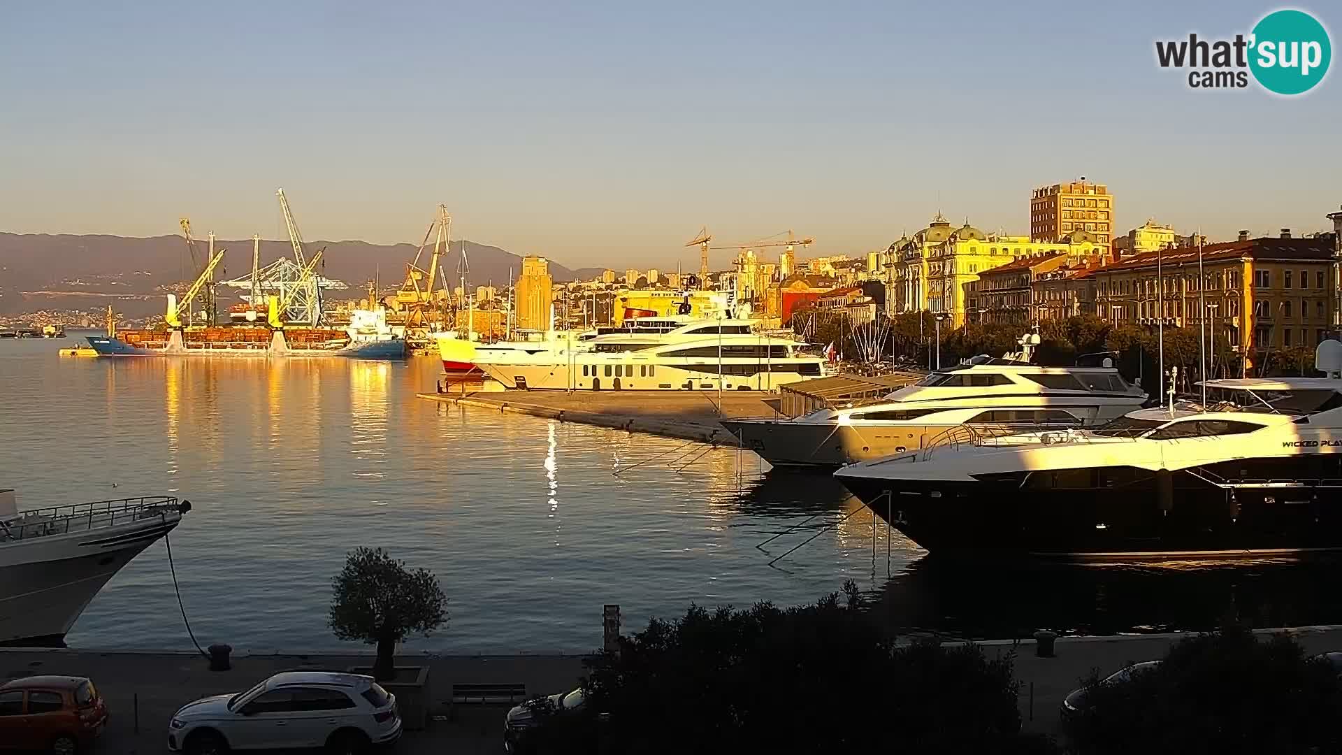 The Riva and Marina in Rijeka  – Live Webcam Croatia