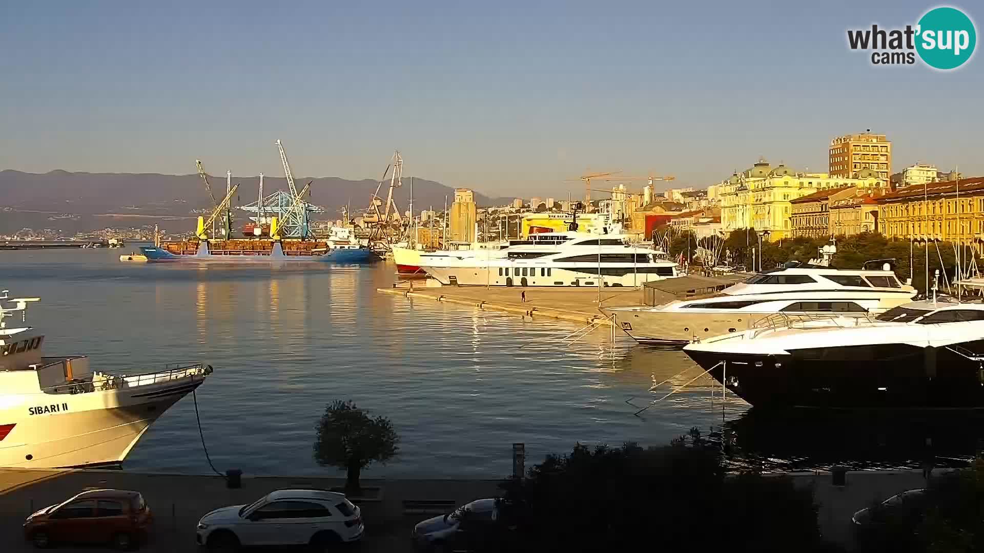 The Riva and Marina in Rijeka  – Live Webcam Croatia