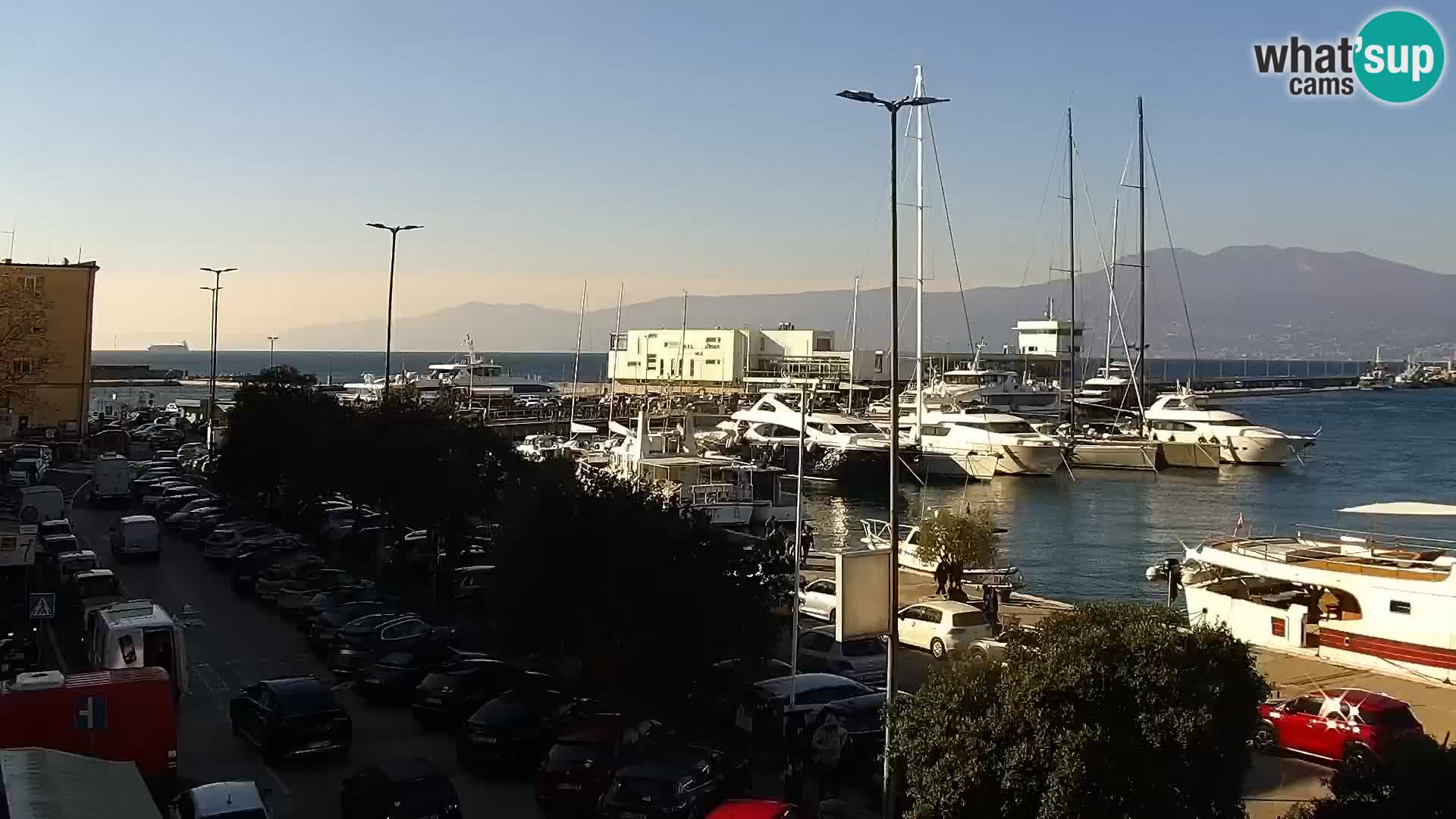 The Riva and Marina in Rijeka  – Live Webcam Croatia
