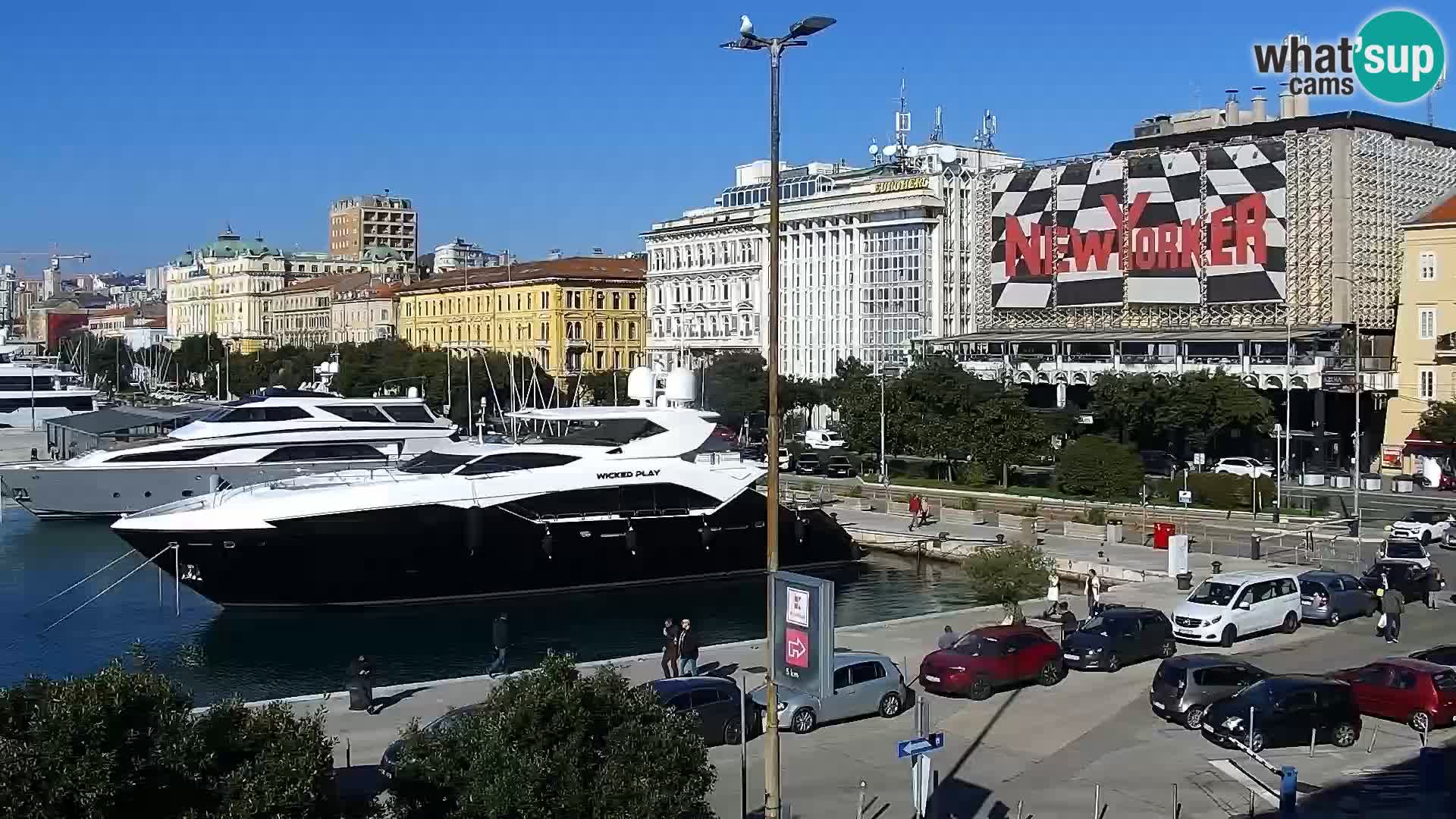 The Riva and Marina in Rijeka  – Live Webcam Croatia