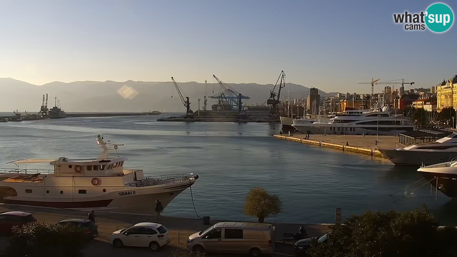 The Riva and Marina in Rijeka  – Live Webcam Croatia