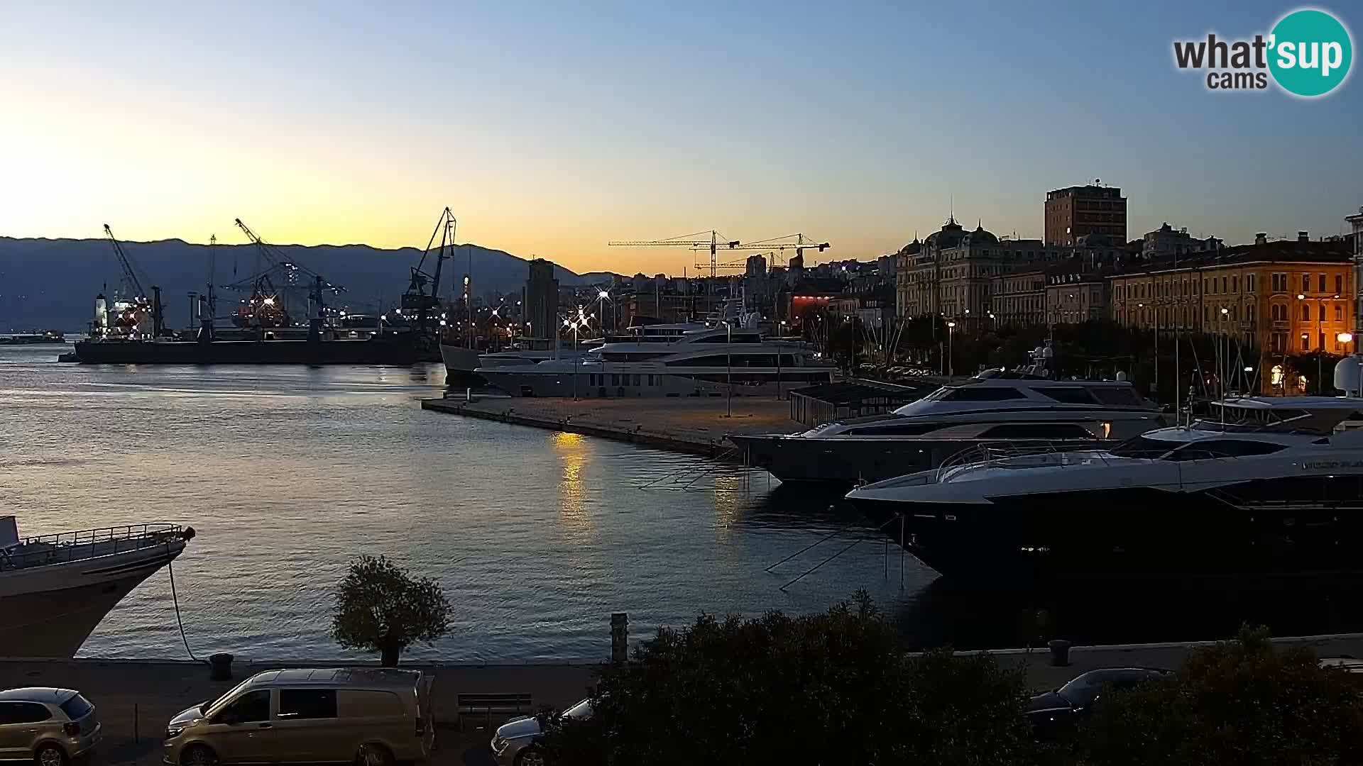 The Riva and Marina in Rijeka  – Live Webcam Croatia