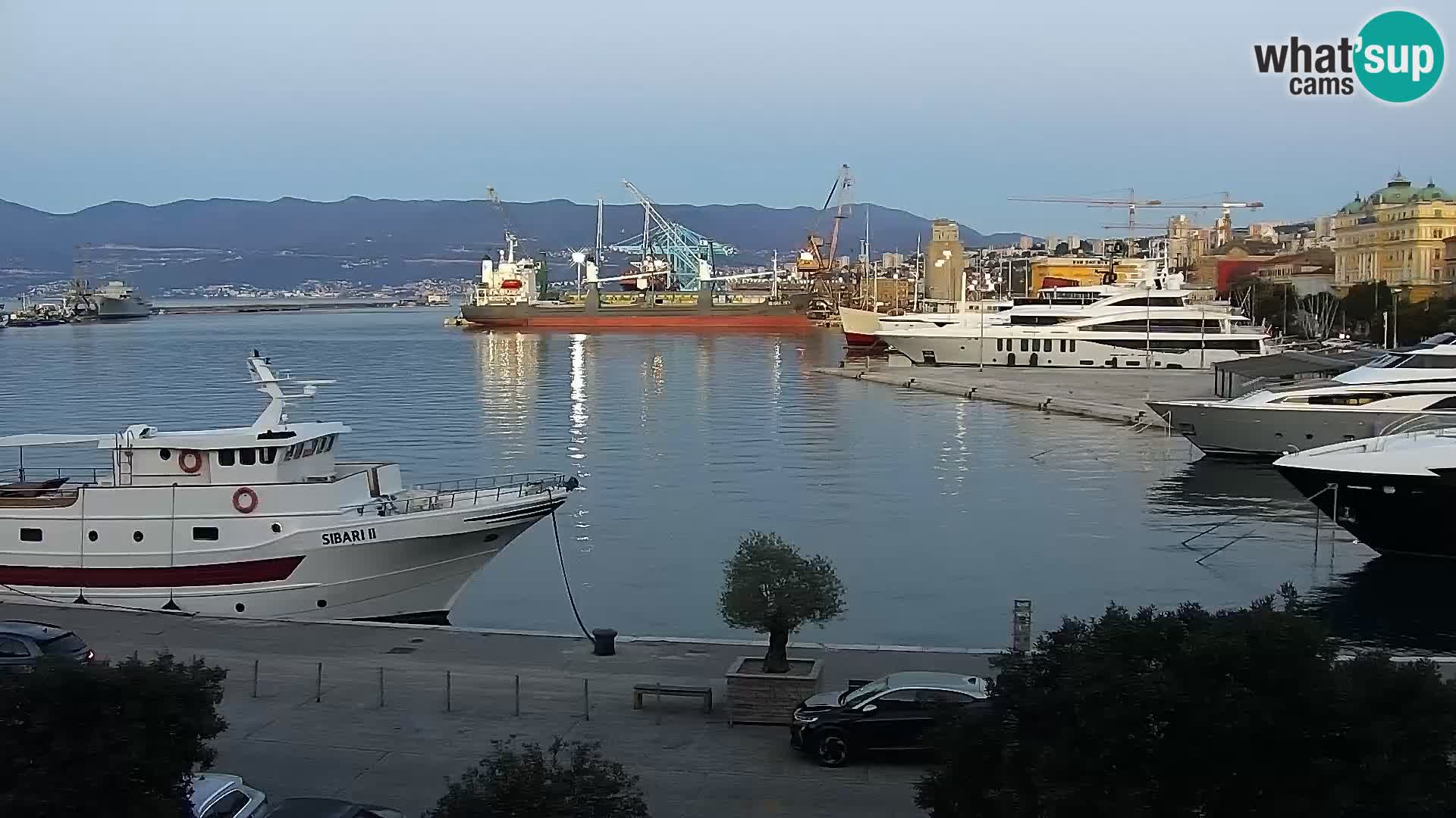 La Riva e la Marina a Rijeka (Fiume) – Live Webcam Croazia