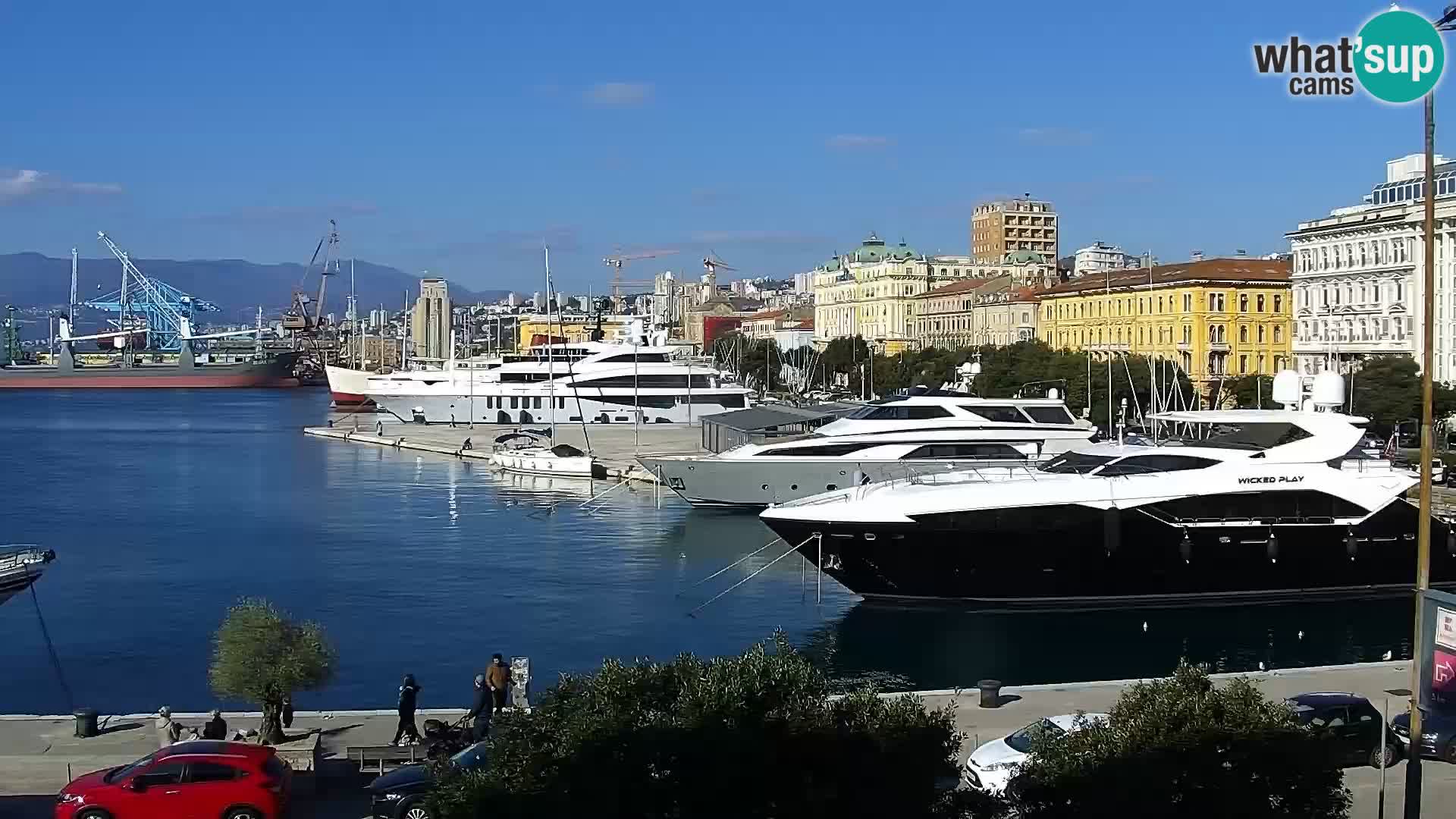La Riva e la Marina a Rijeka (Fiume) – Live Webcam Croazia