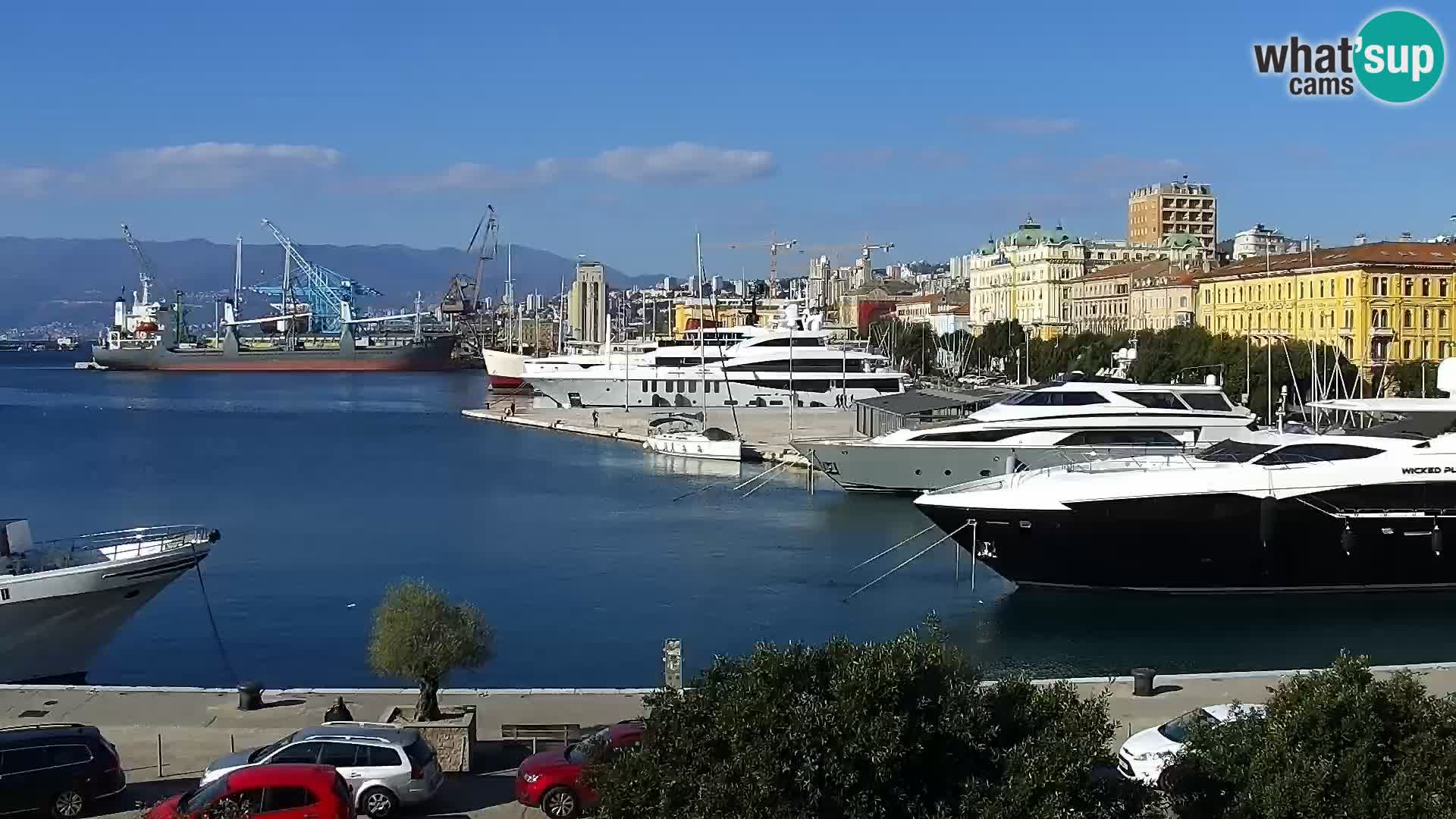 La Riva y Marina en Rijeka – Webcam en vivo Croacia