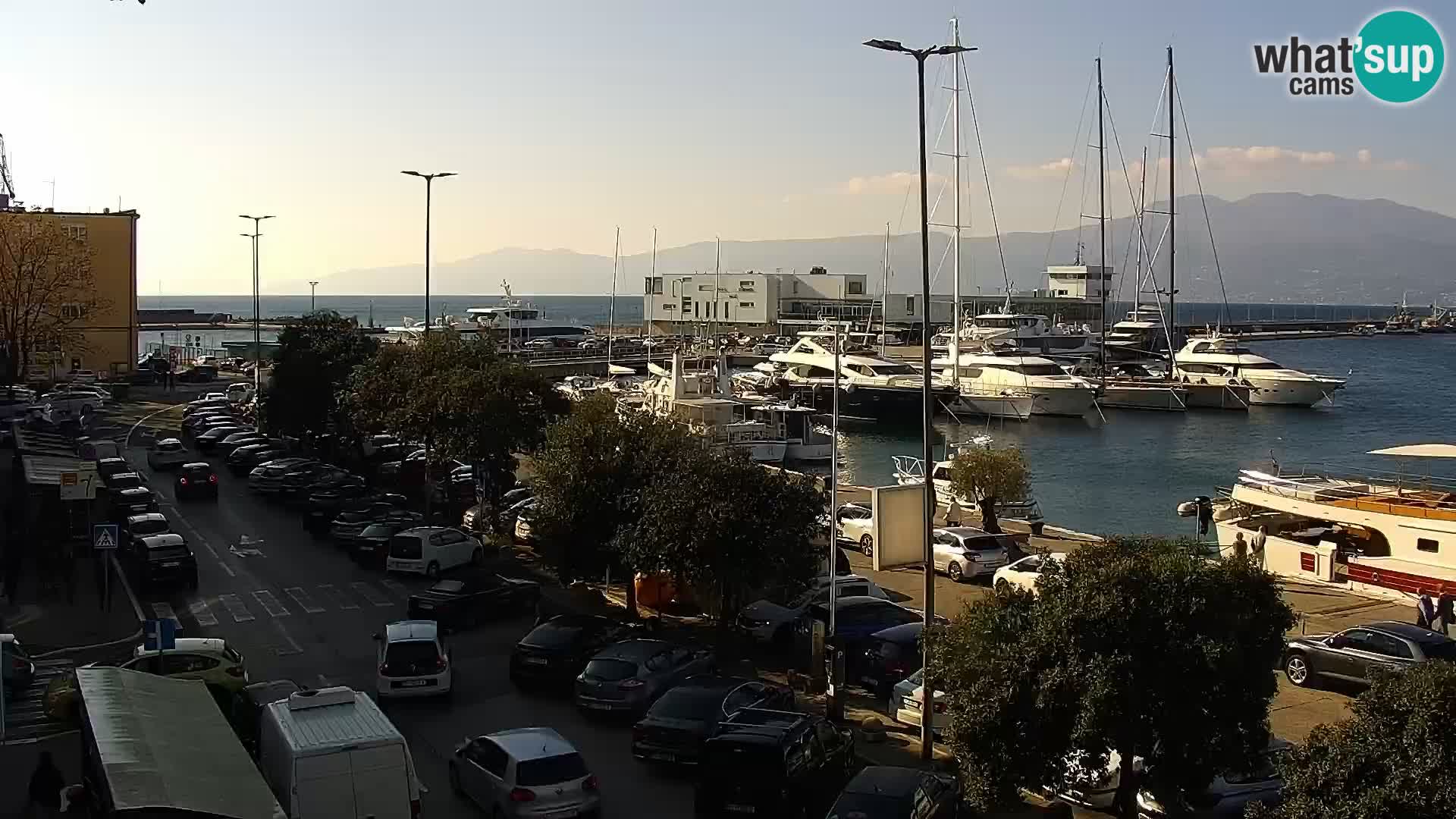 The Riva and Marina in Rijeka  – Live Webcam Croatia