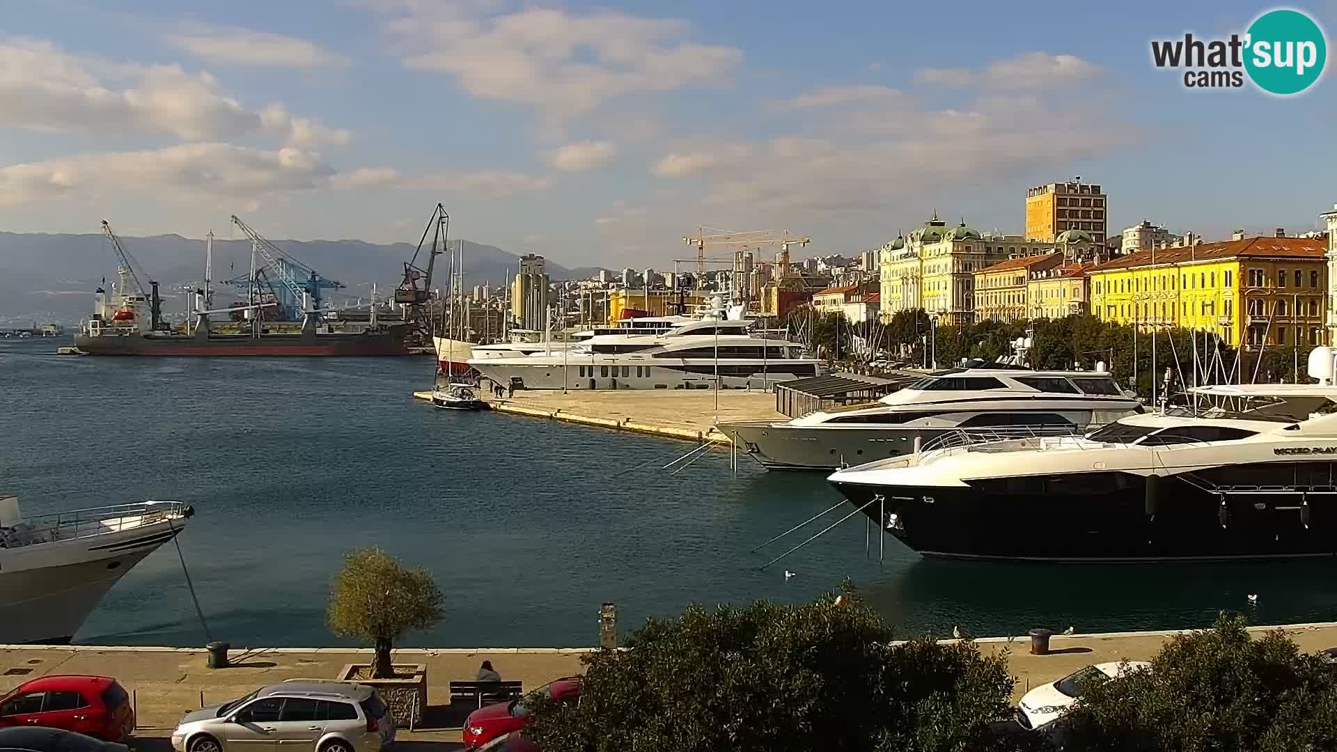 The Riva and Marina in Rijeka  – Live Webcam Croatia