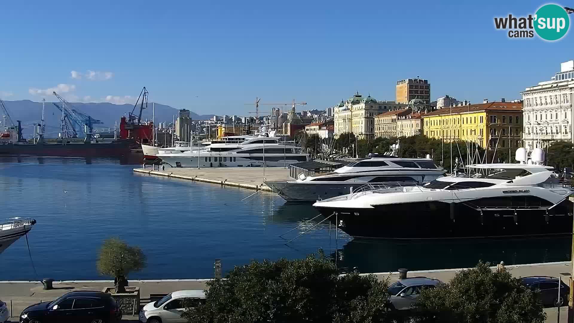 The Riva and Marina in Rijeka  – Live Webcam Croatia