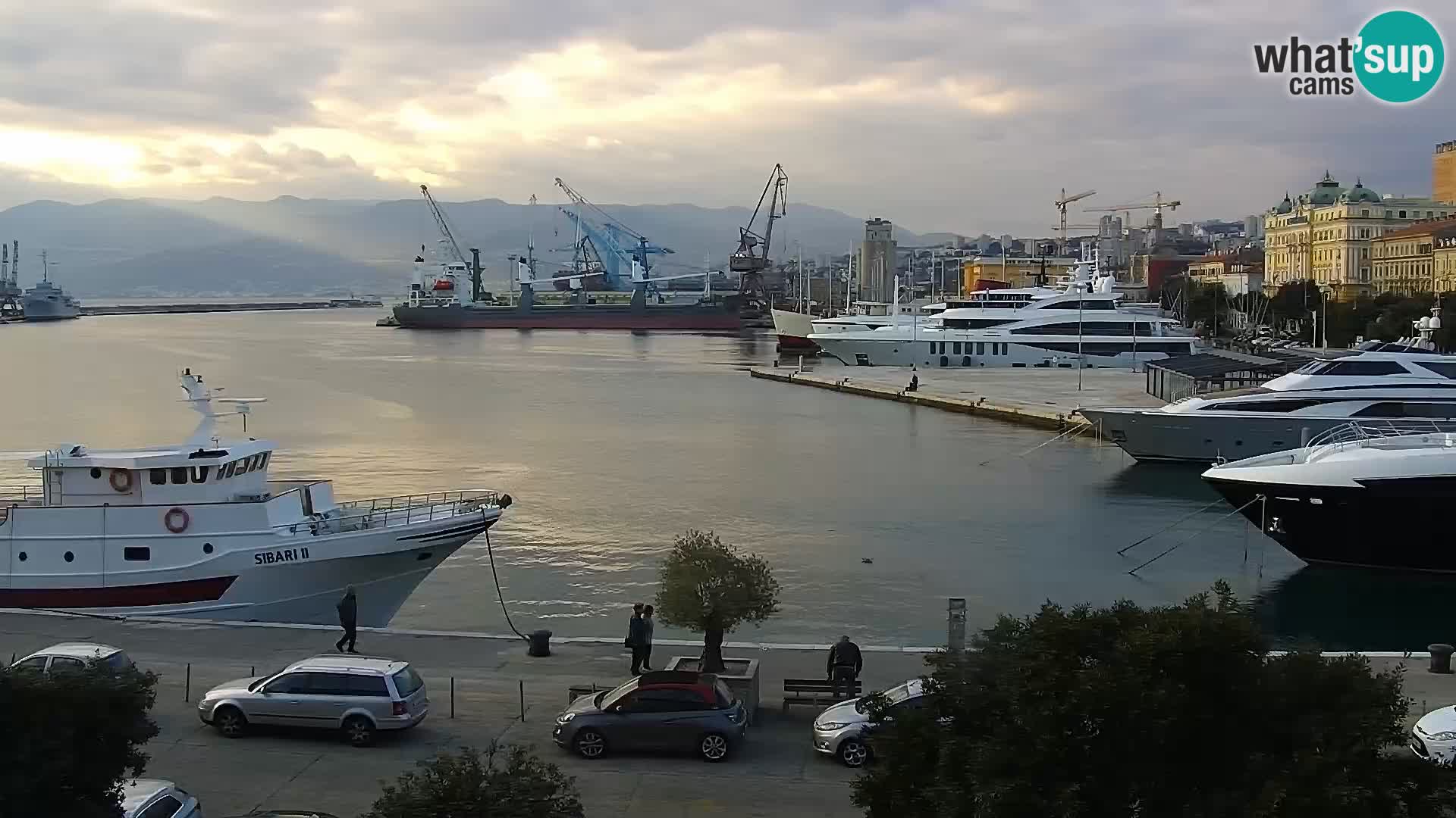 The Riva and Marina in Rijeka  – Live Webcam Croatia