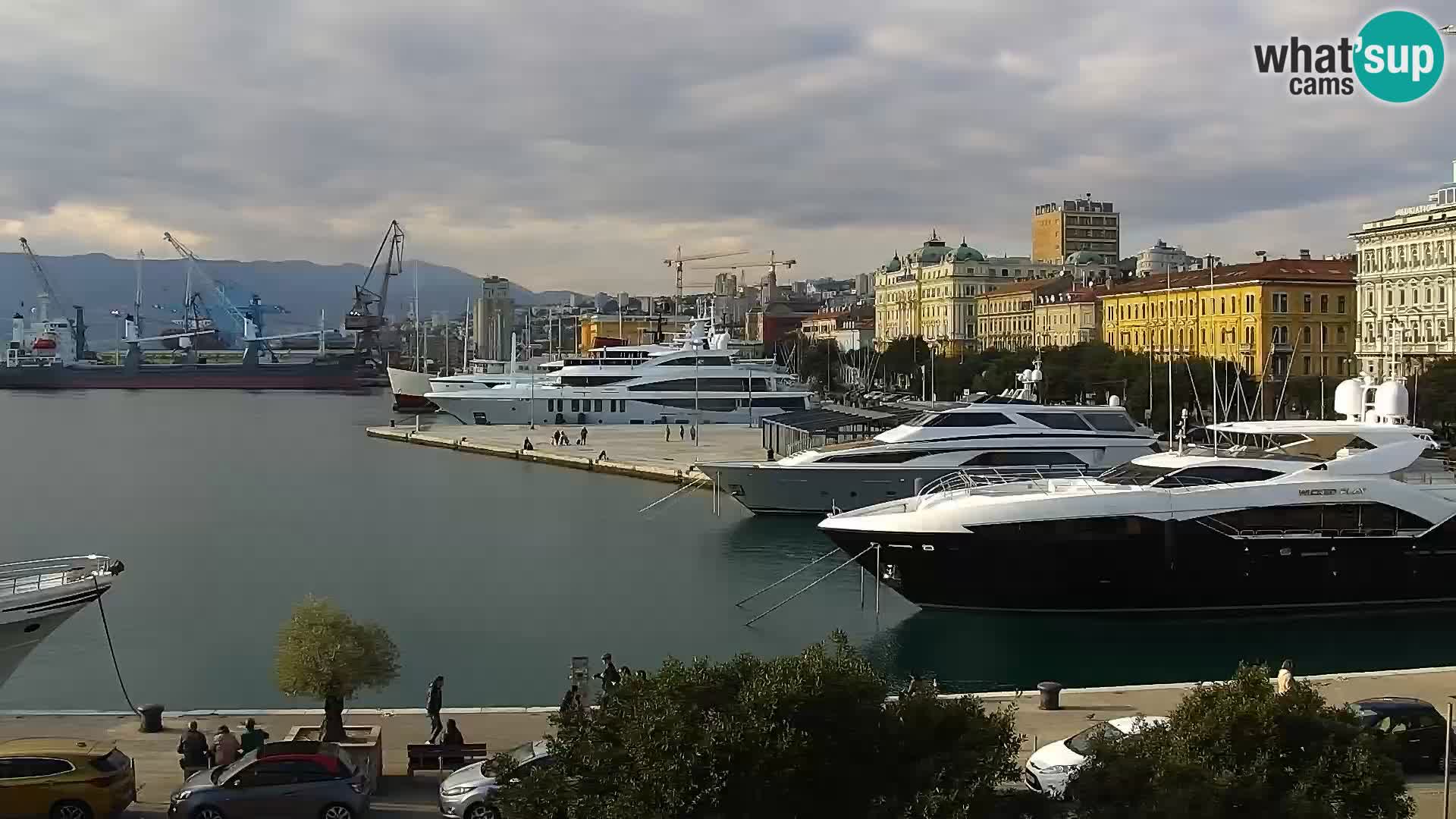 Die Riva und Marina in Rijeka – Live Webcam Kroatien