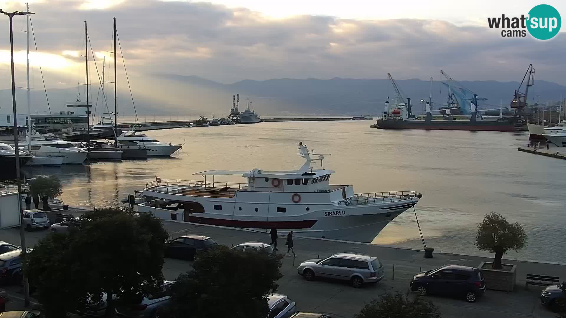 Die Riva und Marina in Rijeka – Live Webcam Kroatien