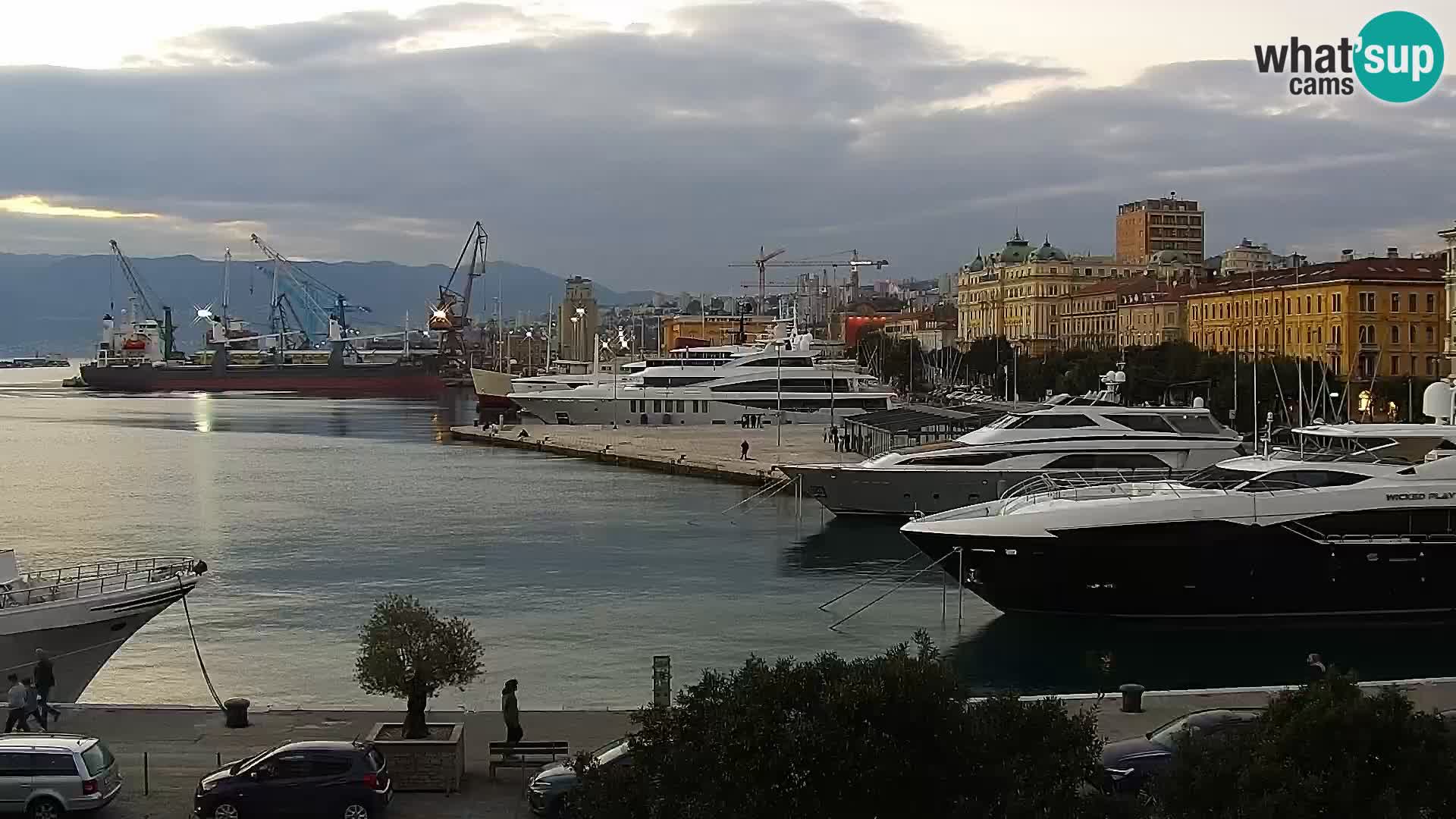 The Riva and Marina in Rijeka  – Live Webcam Croatia