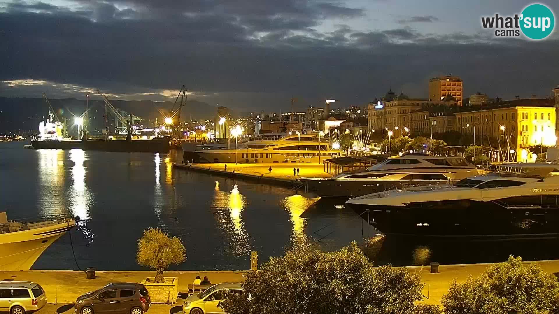 Die Riva und Marina in Rijeka – Live Webcam Kroatien
