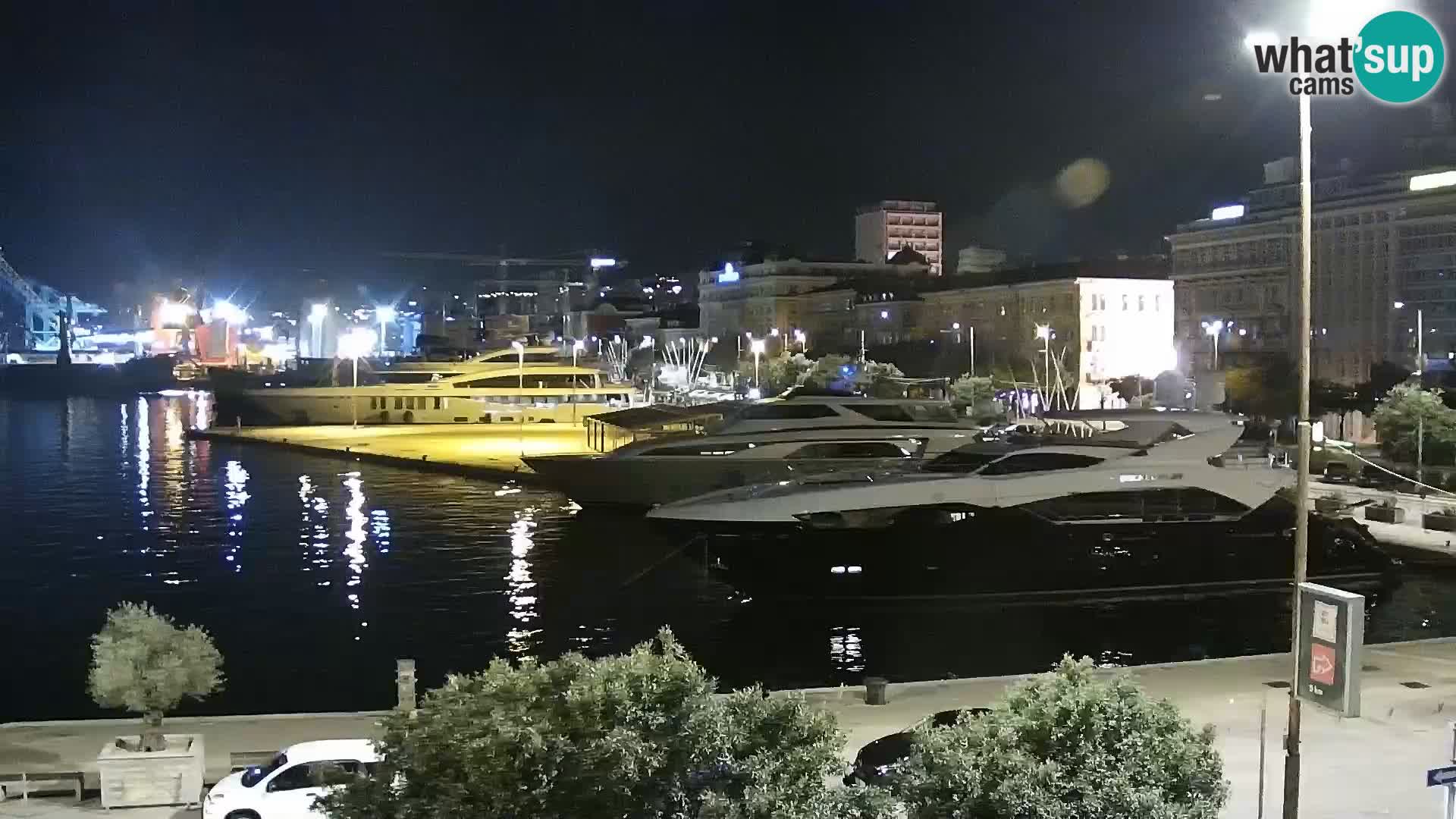 La Riva y Marina en Rijeka – Webcam en vivo Croacia