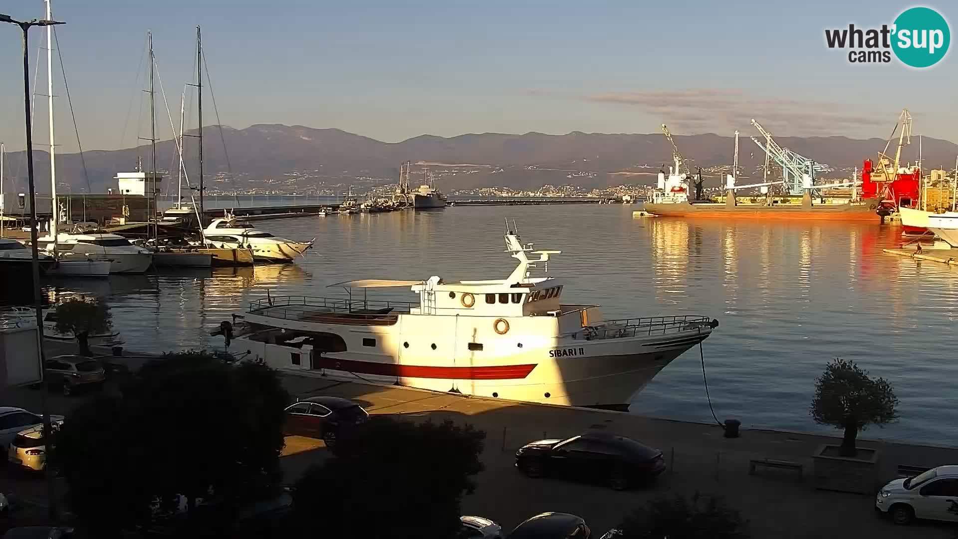 The Riva and Marina in Rijeka  – Live Webcam Croatia