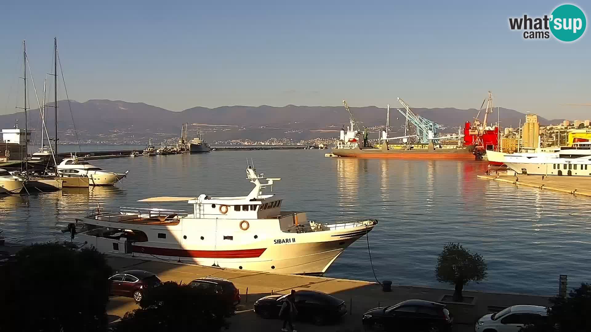 La Riva et Marina à Rijeka – Live Webcam Croatie