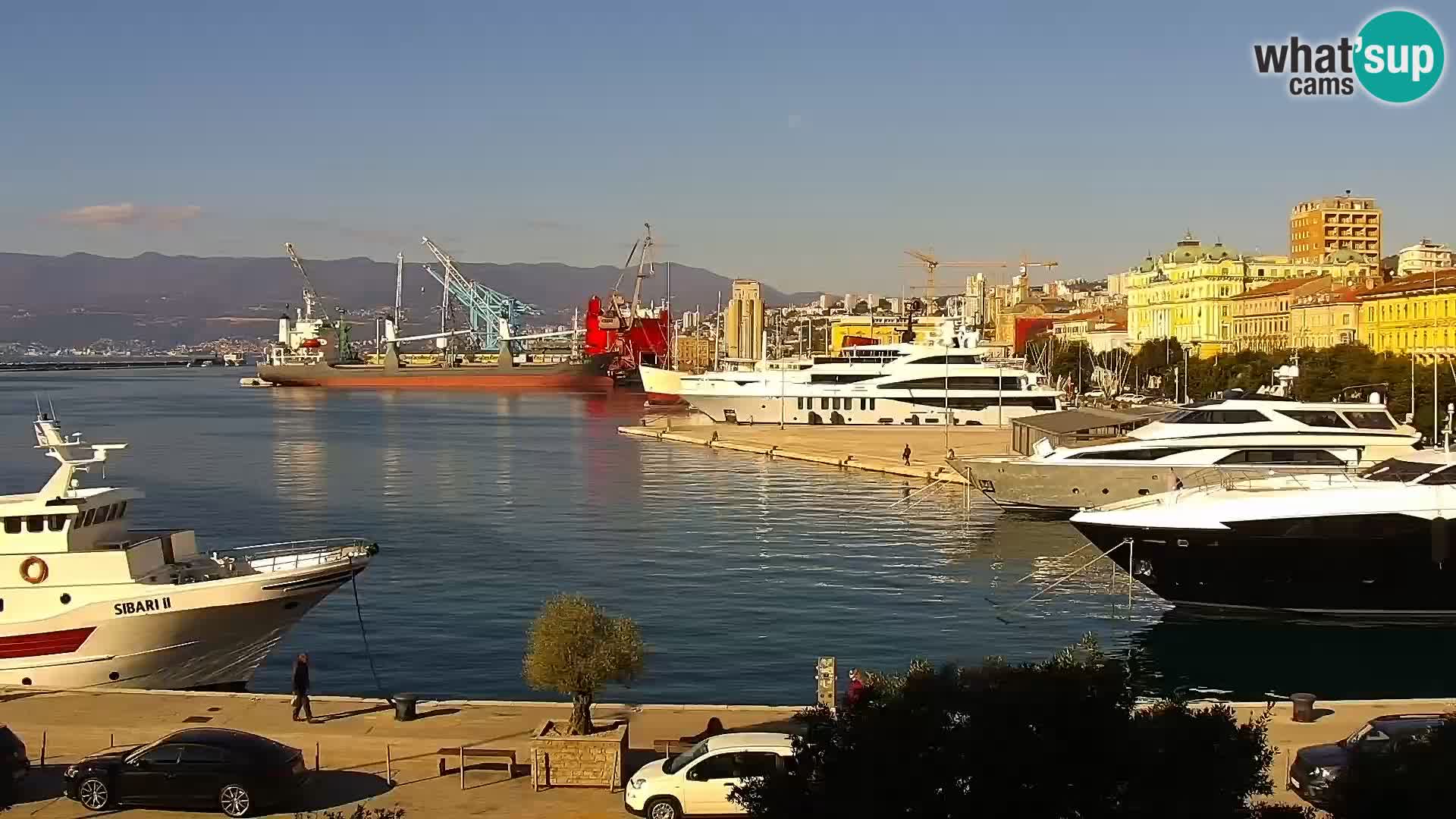 La Riva et Marina à Rijeka – Live Webcam Croatie