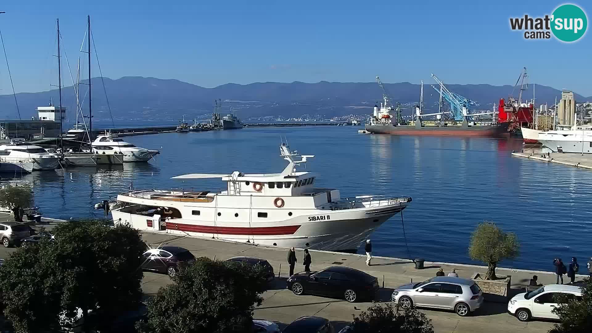 La Riva y Marina en Rijeka – Webcam en vivo Croacia