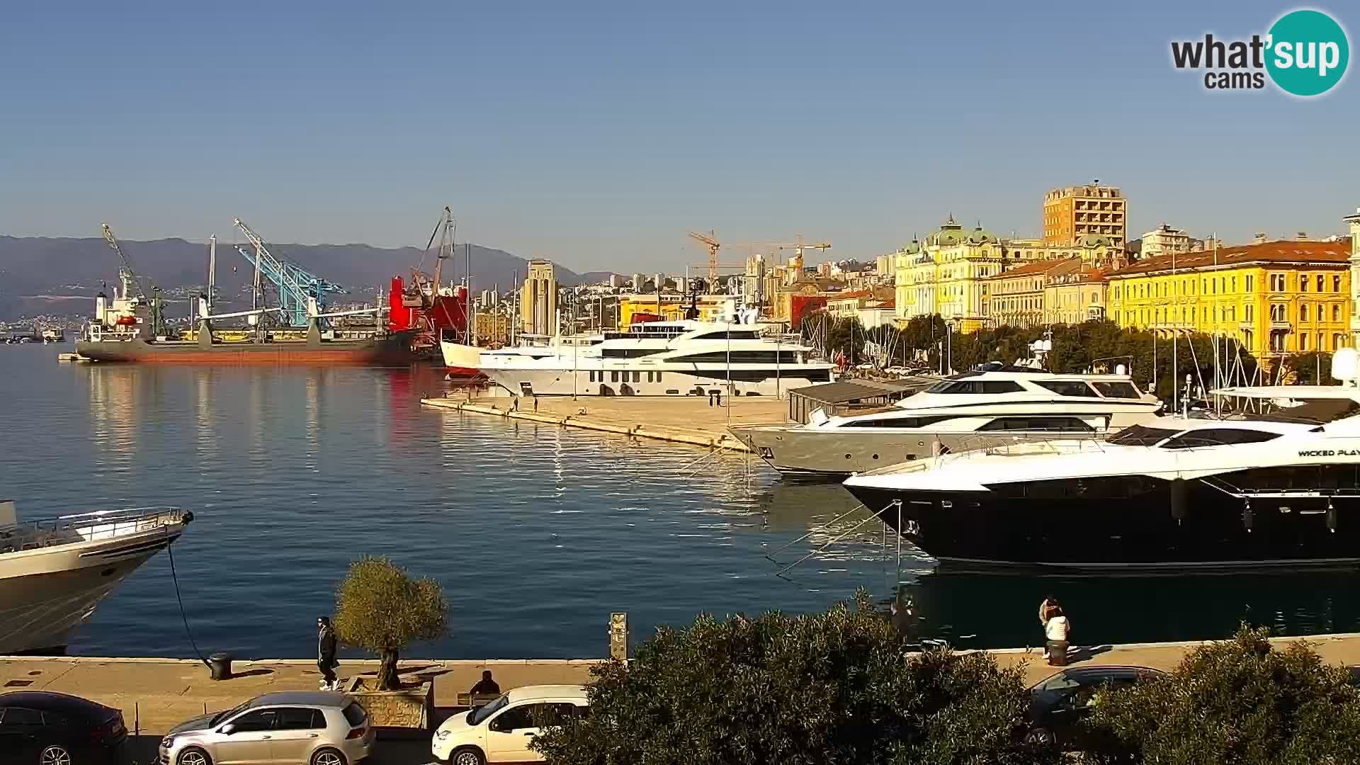 The Riva and Marina in Rijeka  – Live Webcam Croatia