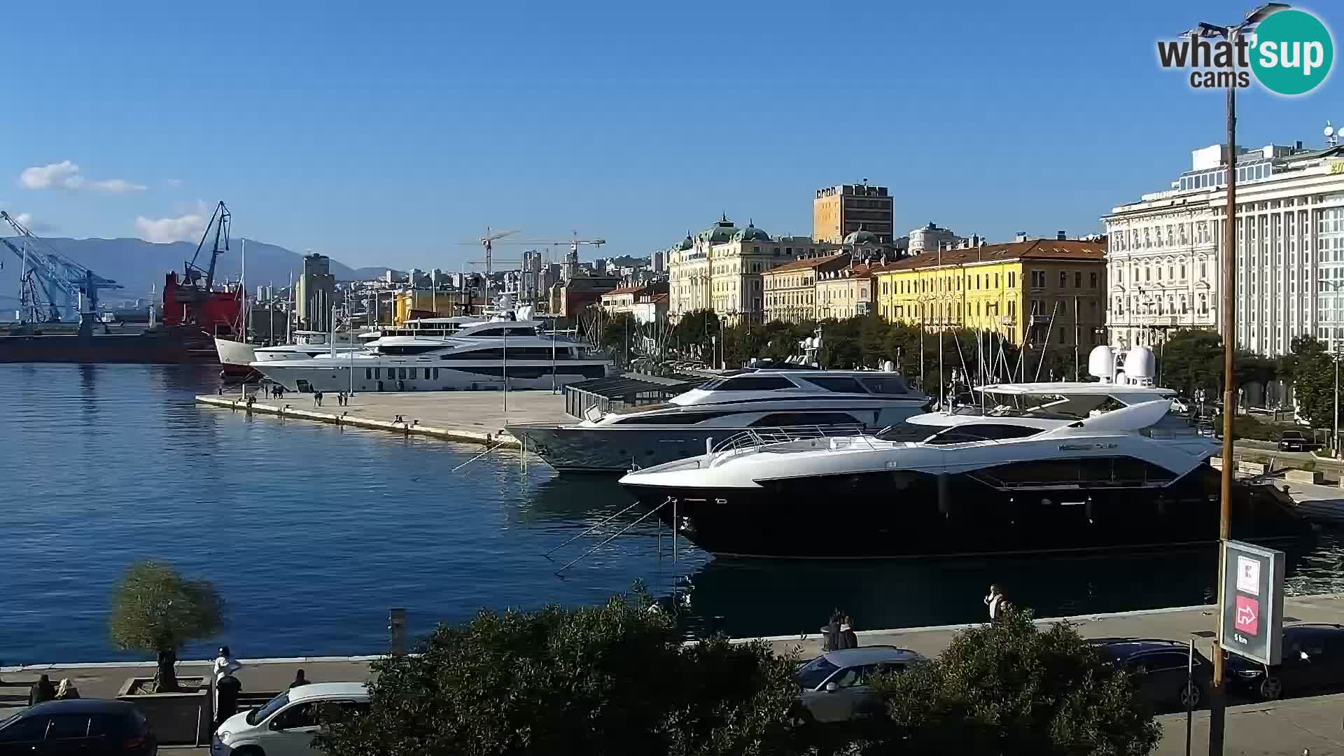 La Riva et Marina à Rijeka – Live Webcam Croatie