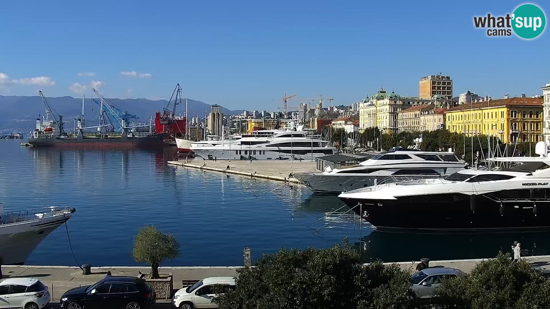 La Riva y Marina en Rijeka – Webcam en vivo Croacia