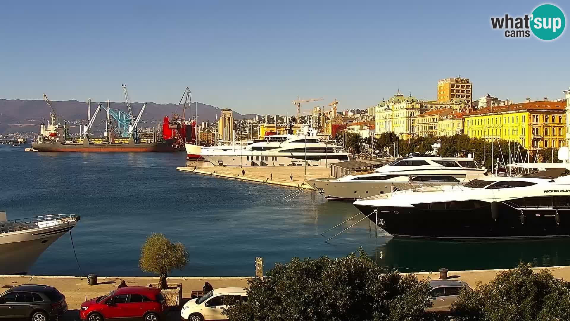La Riva e la Marina a Rijeka (Fiume) – Live Webcam Croazia