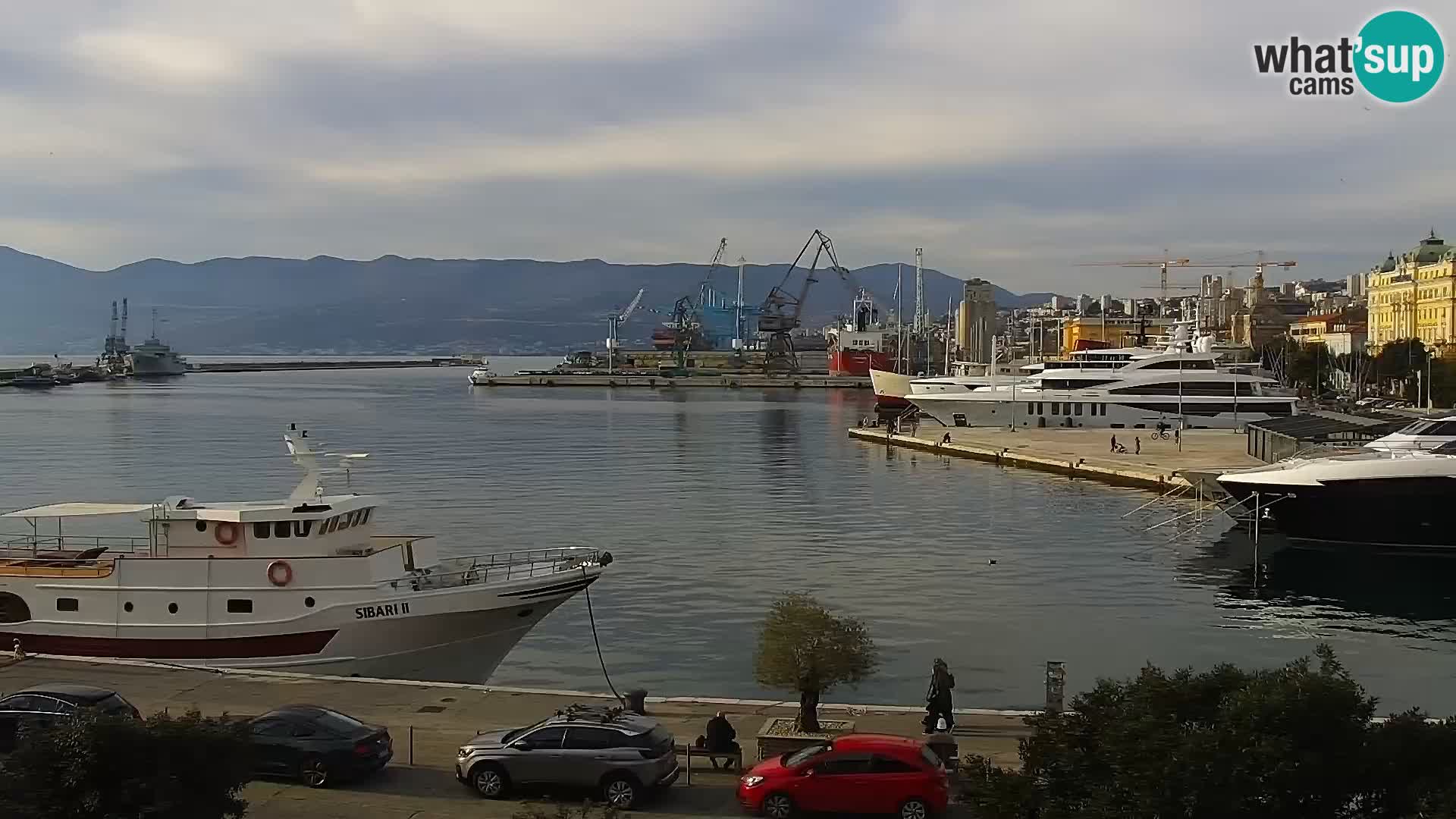 La Riva et Marina à Rijeka – Live Webcam Croatie