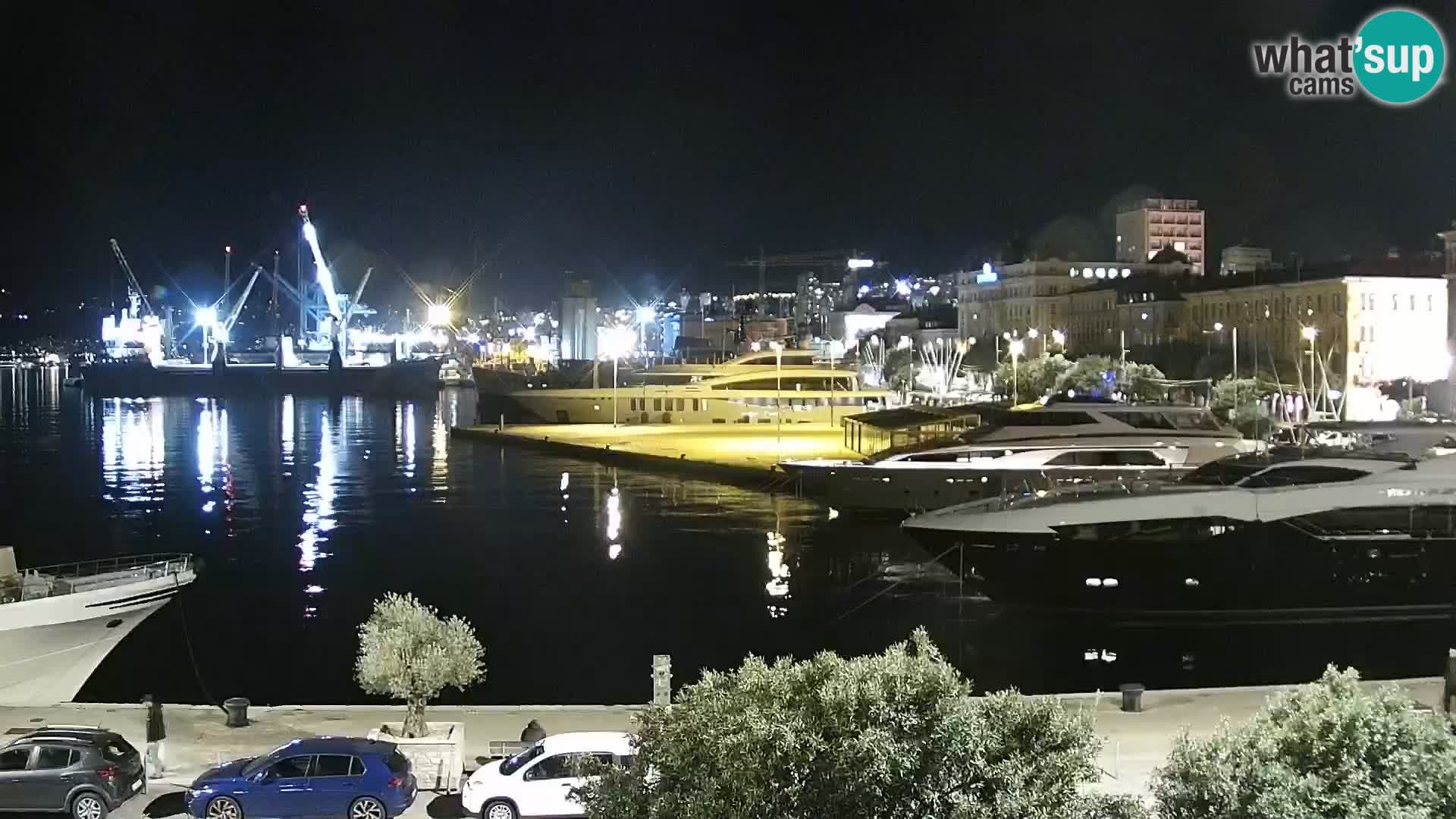 La Riva y Marina en Rijeka – Webcam en vivo Croacia