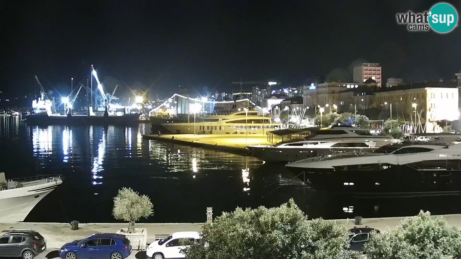Die Riva und Marina in Rijeka – Live Webcam Kroatien