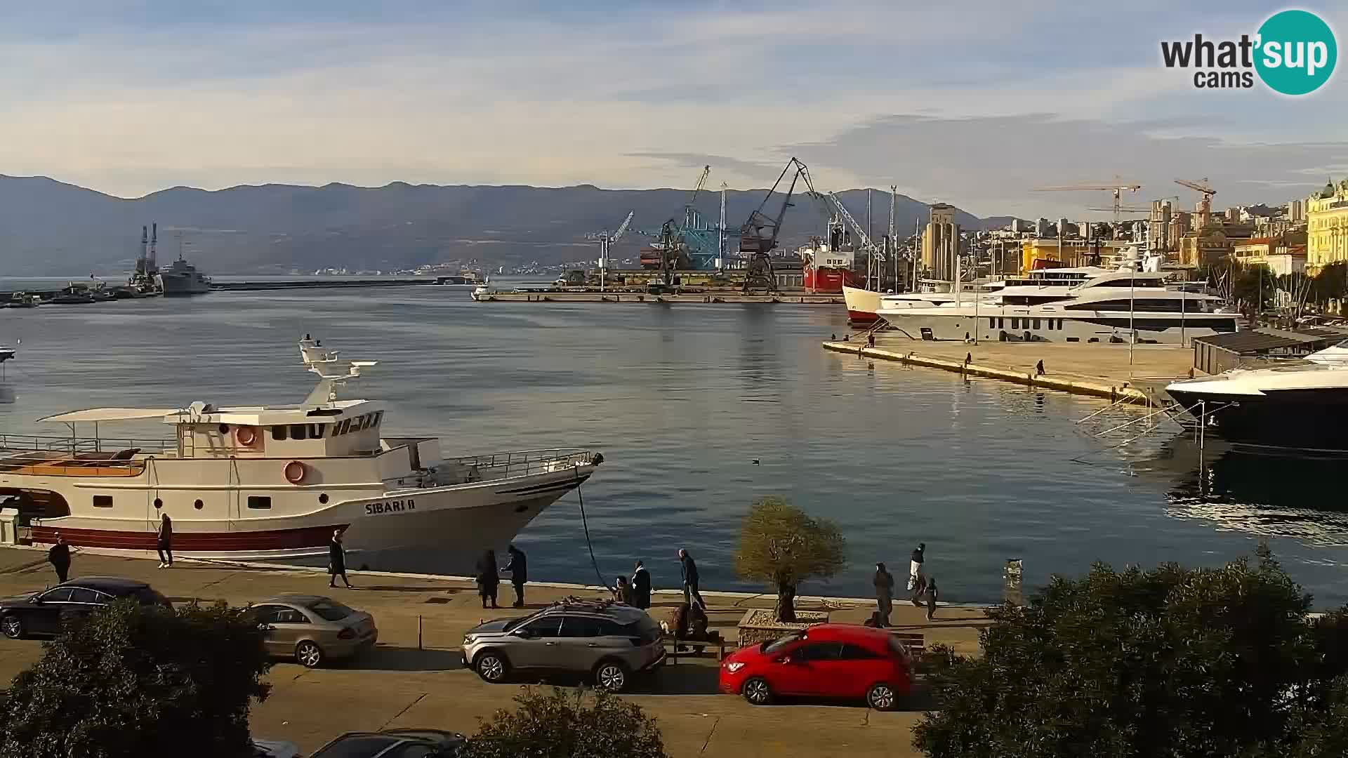 The Riva and Marina in Rijeka – Live Webcam Croatia