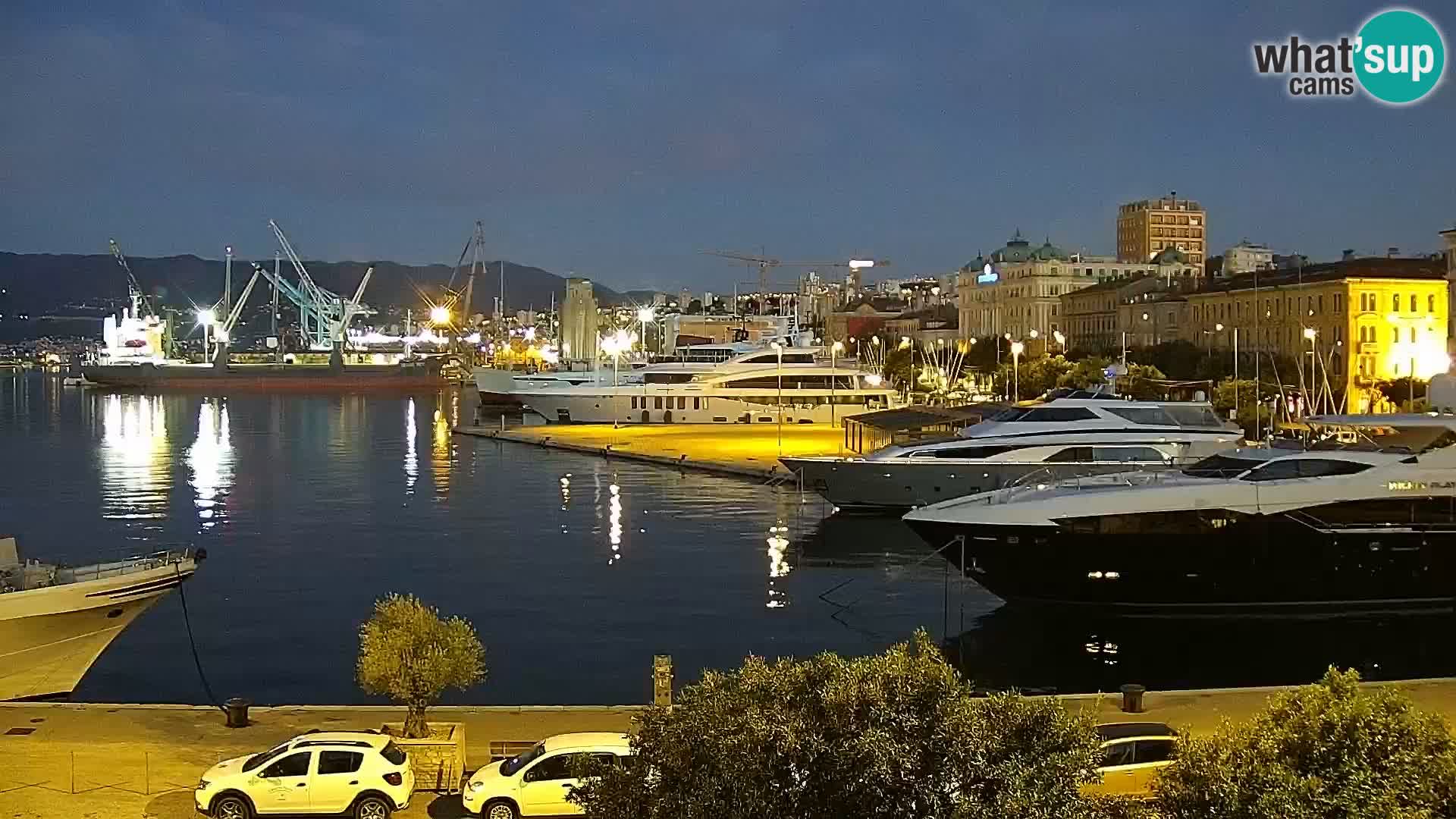 La Riva et Marina à Rijeka – Live Webcam Croatie