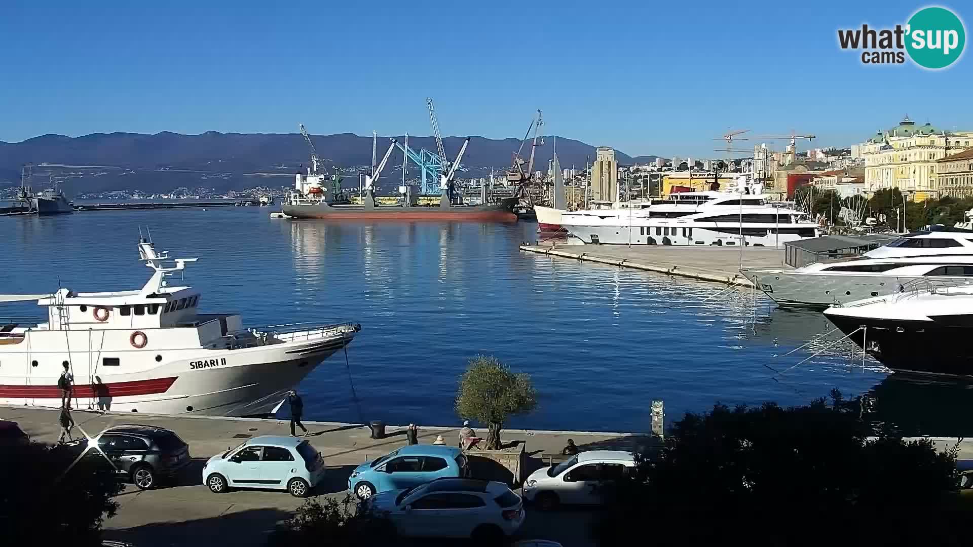The Riva and Marina in Rijeka  – Live Webcam Croatia