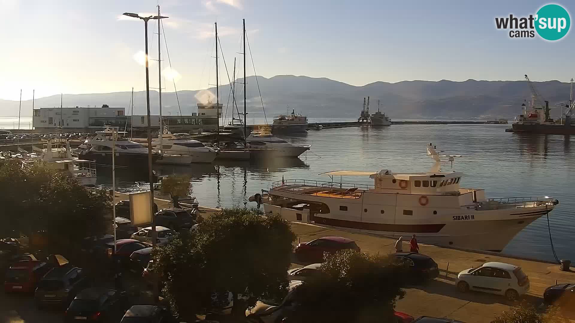 La Riva y Marina en Rijeka – Webcam en vivo Croacia