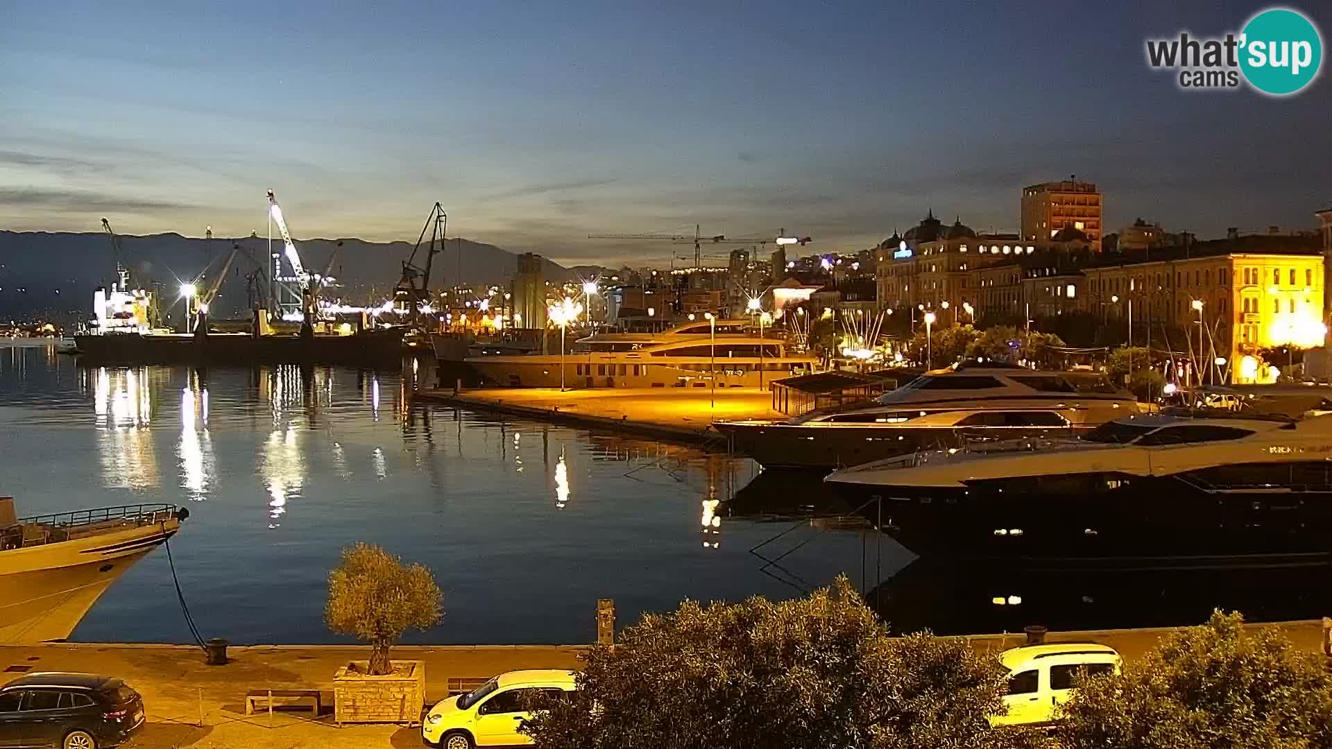 The Riva and Marina in Rijeka  – Live Webcam Croatia