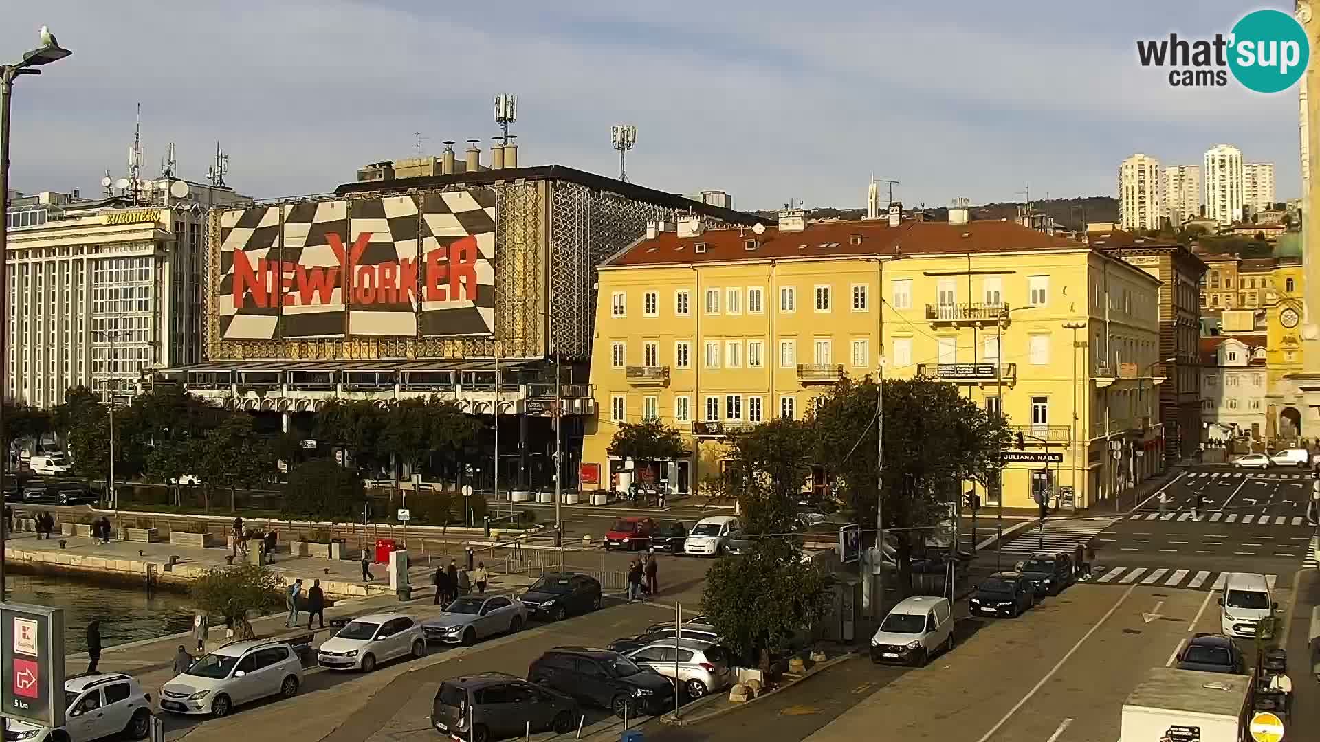 The Riva and Marina in Rijeka  – Live Webcam Croatia