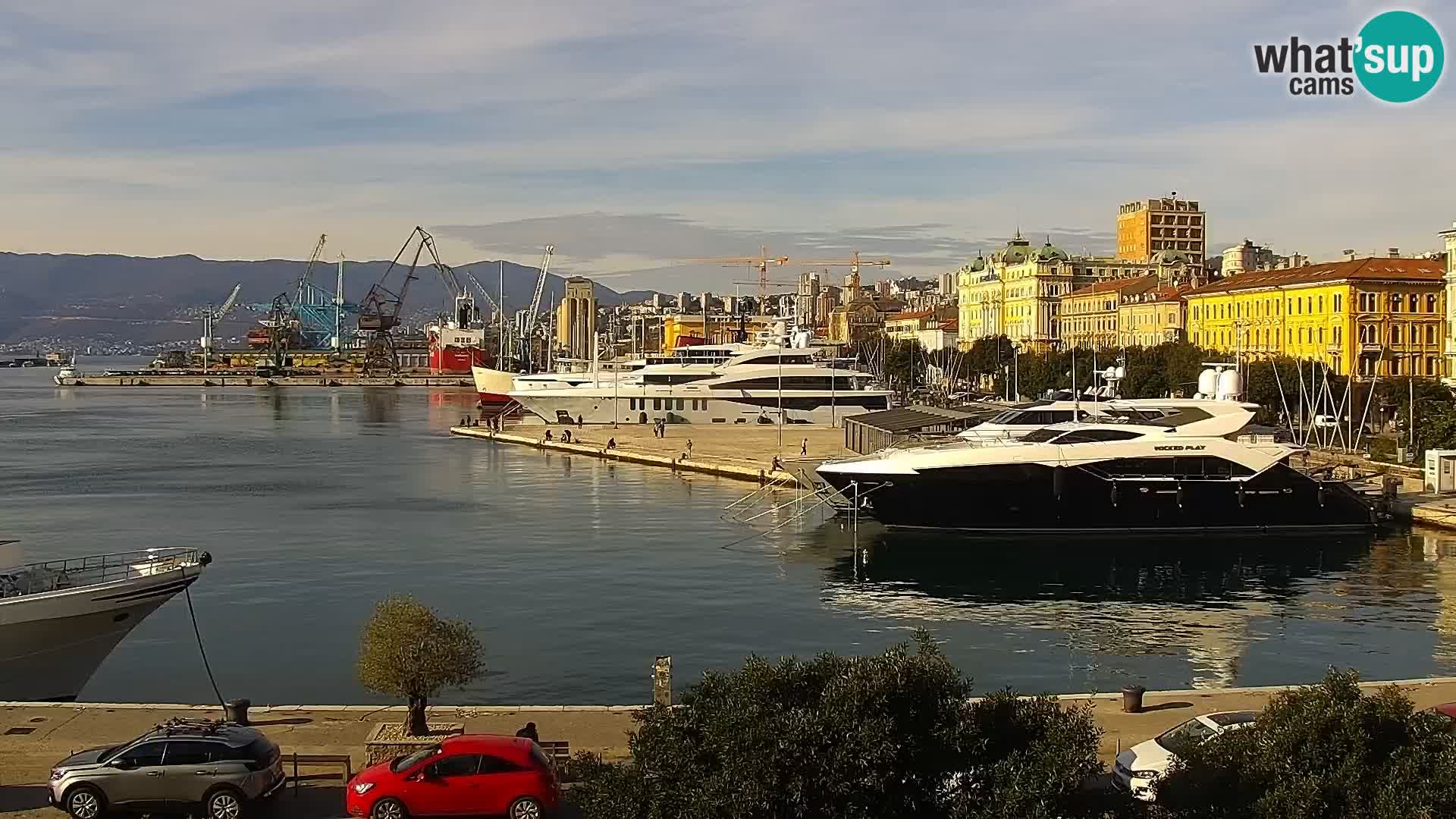 The Riva and Marina in Rijeka  – Live Webcam Croatia
