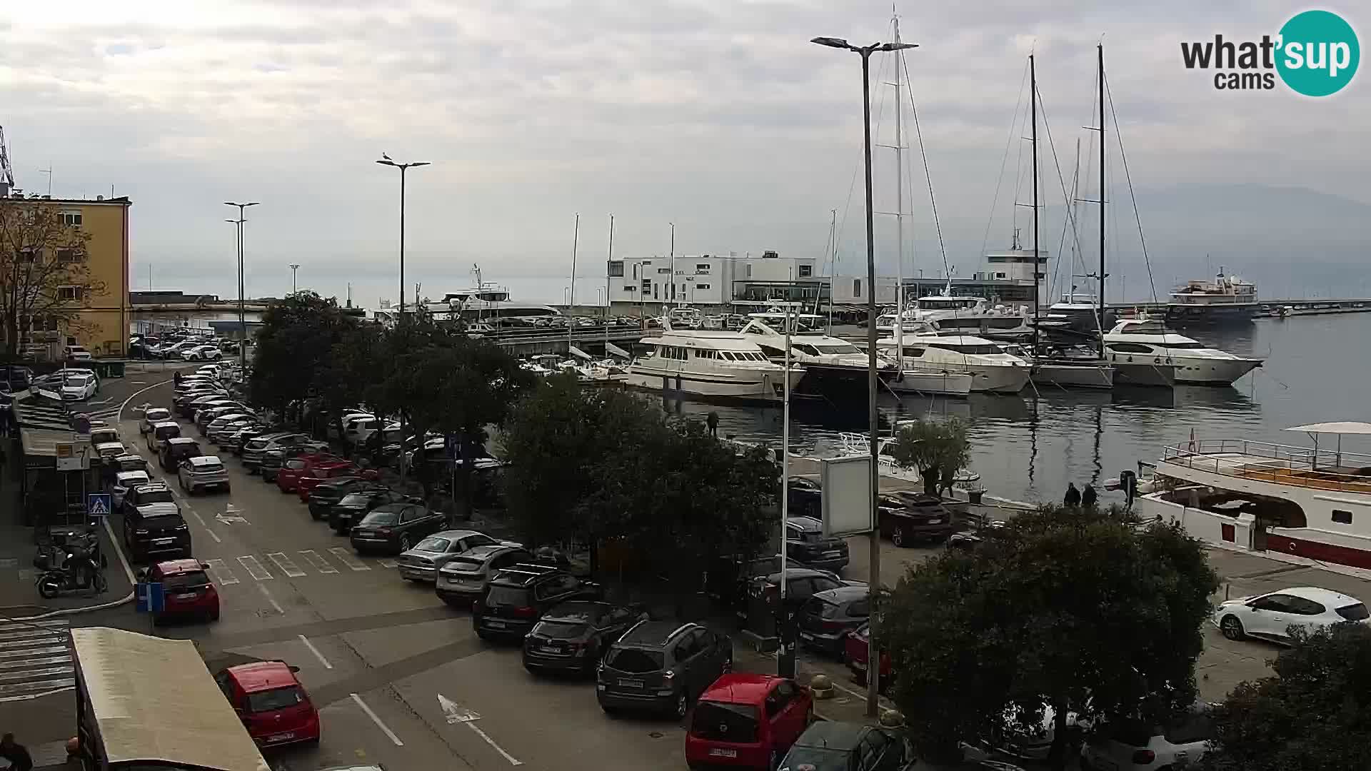 Die Riva und Marina in Rijeka – Live Webcam Kroatien