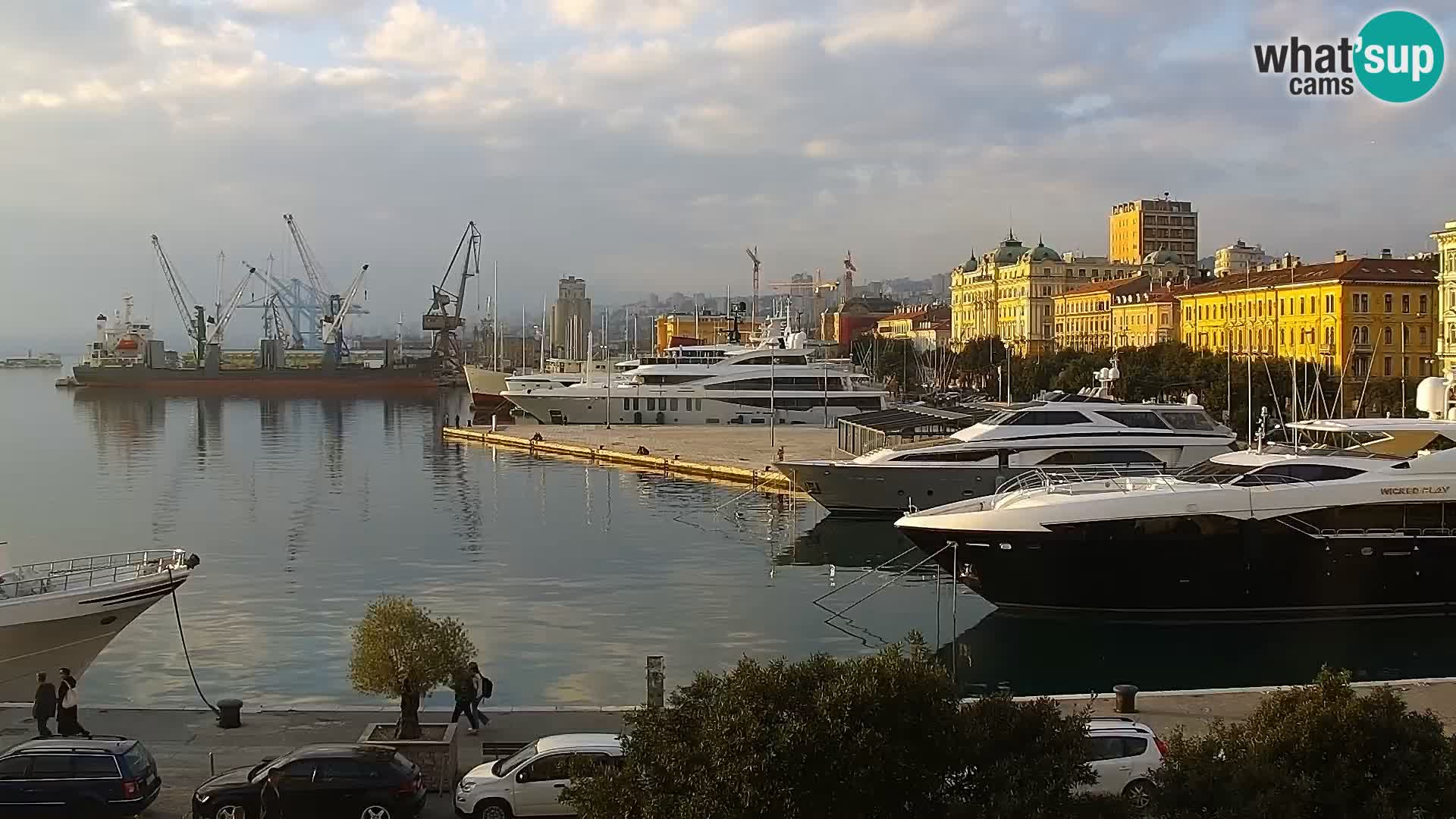 La Riva et Marina à Rijeka – Live Webcam Croatie