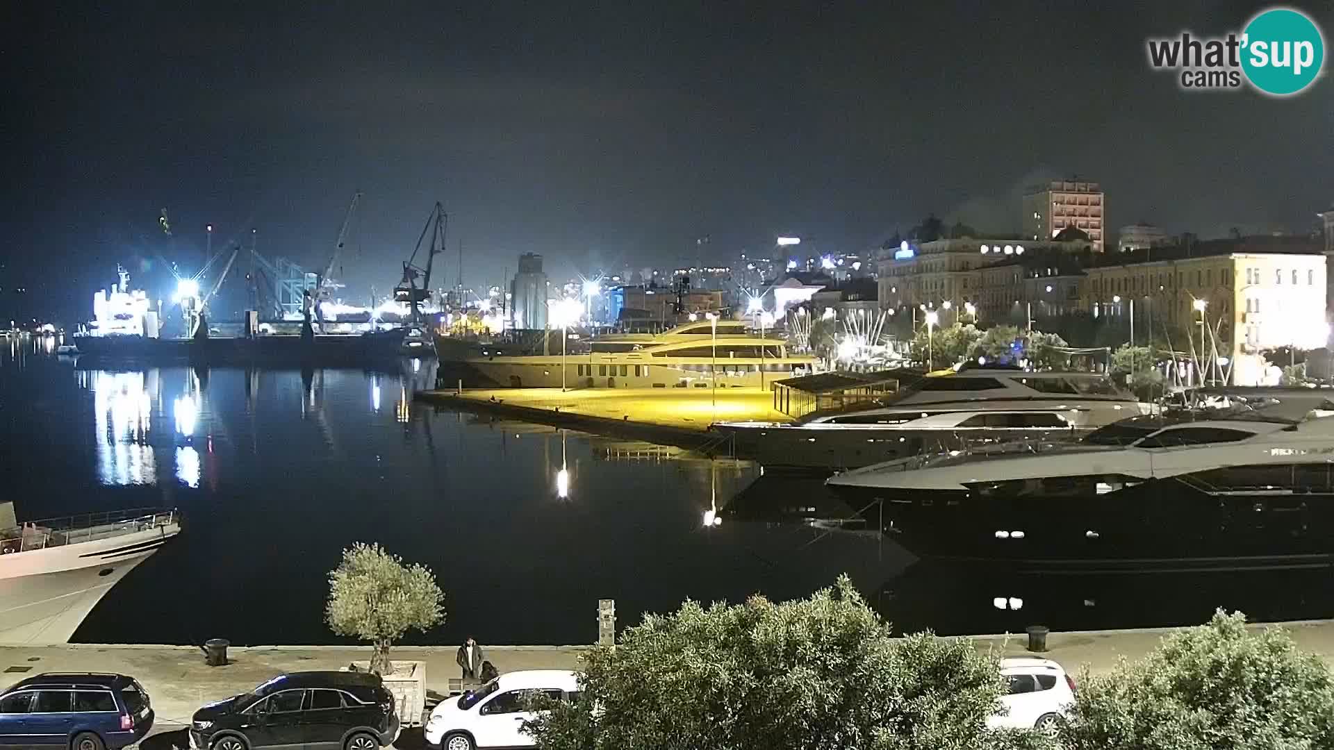 Die Riva und Marina in Rijeka – Live Webcam Kroatien