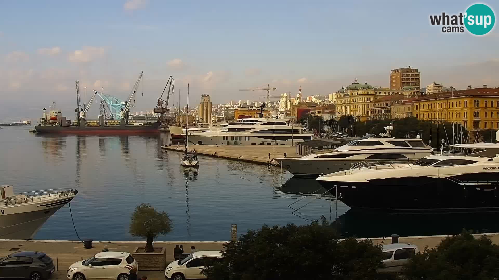 Die Riva und Marina in Rijeka – Live Webcam Kroatien
